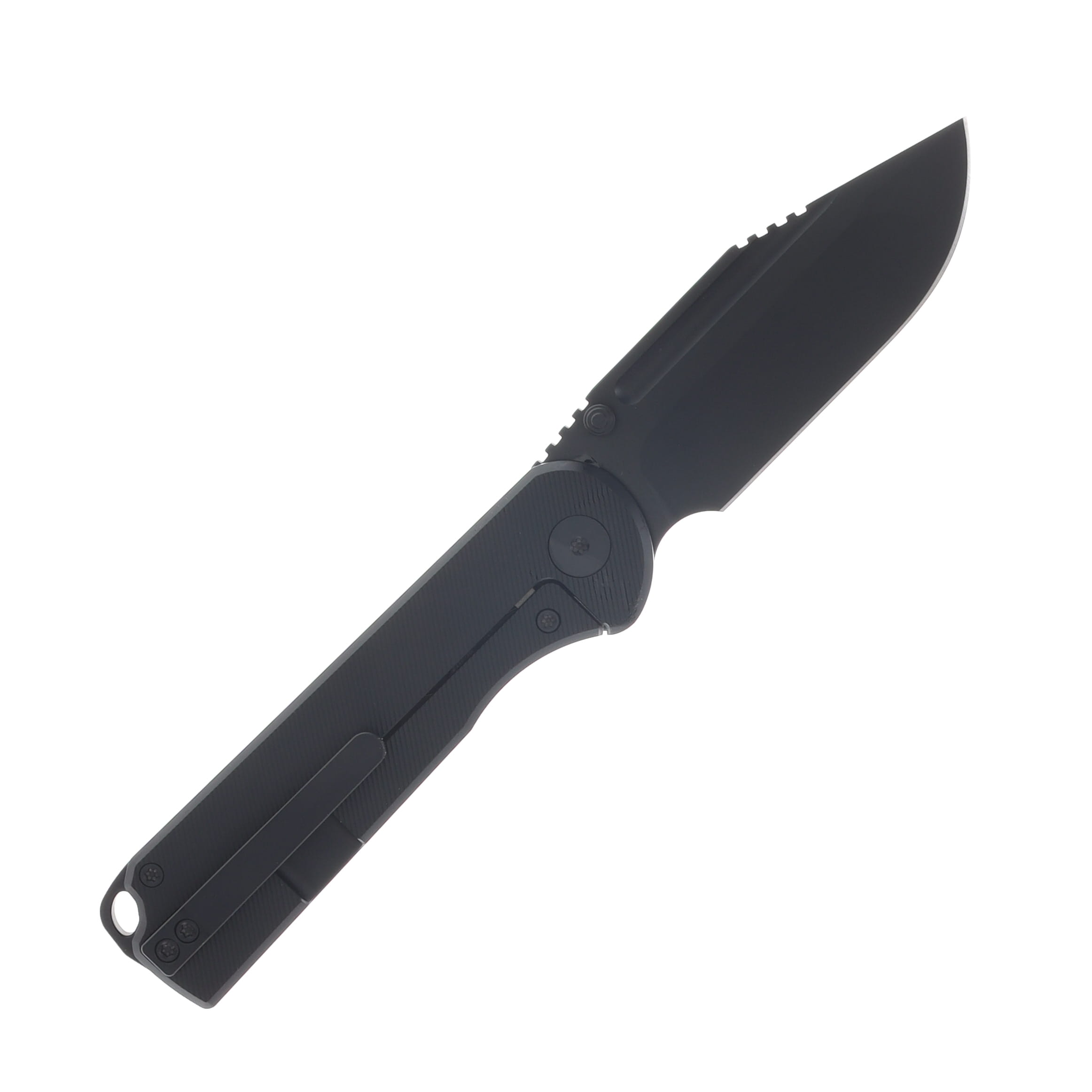 Voyage Bladeworks Avius Folding Knife Black Titanium-Micarta Black 14C28N Drop Point VBAVIUSDP View 2