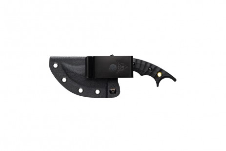 TOPS Upswarm Fixed Blade Black Canvas Micarta Handle 3in Black Single Edge Blade TPUPSM-01 View 2