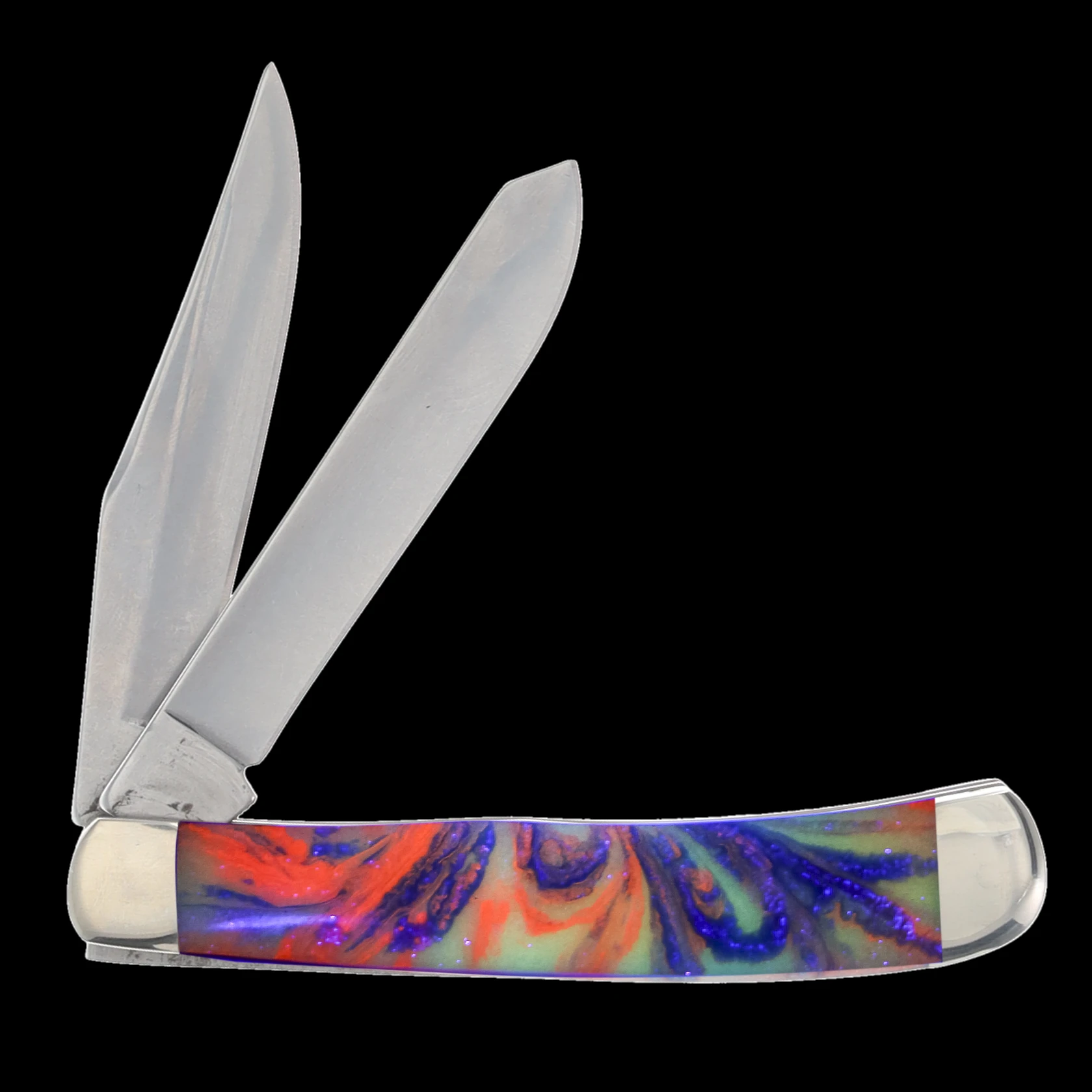 Bear & Son SMKW Exclusive Star Spangled Firecracker Trapper Red, White & Blue UV Reflective/Glow in the Dark Micro Pearl SSF54 View 8