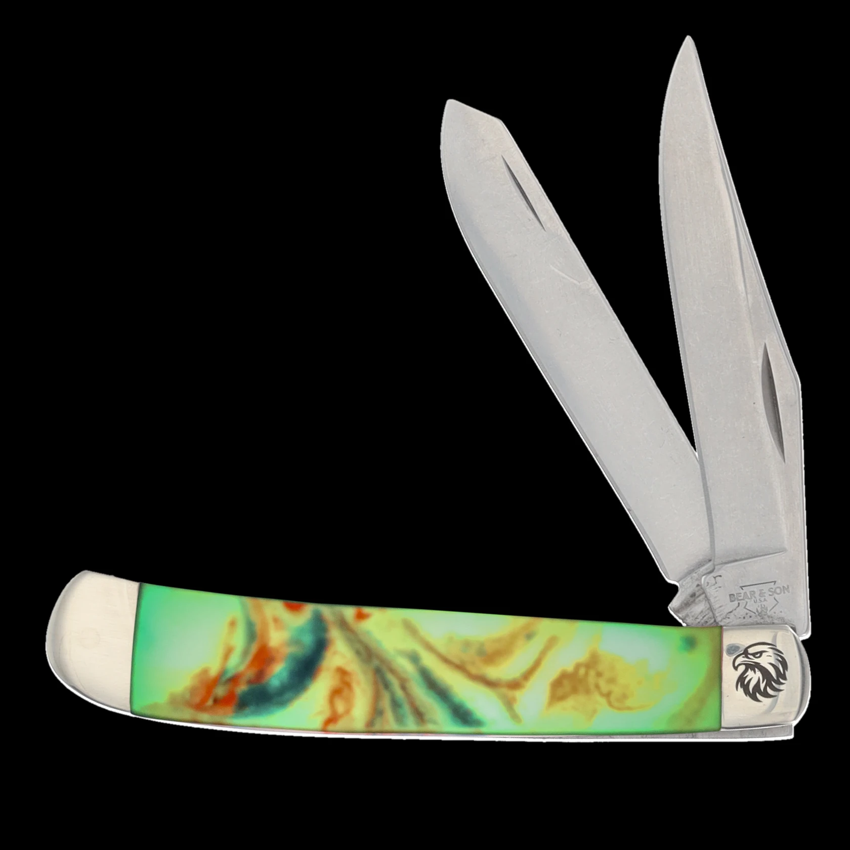 Bear & Son SMKW Exclusive Star Spangled Firecracker Trapper Red, White & Blue UV Reflective/Glow in the Dark Micro Pearl SSF54 View 5