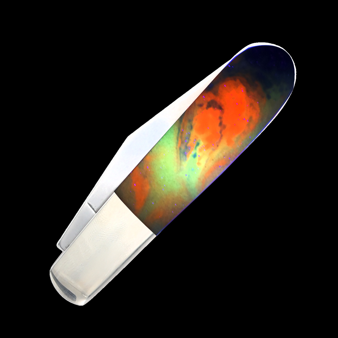 Bear & Son SMKW Exclusive Star-Spangled Firecracker Glow in the Dark and UV Reflective Beer Tender Folding Knife SSF281BO View 8