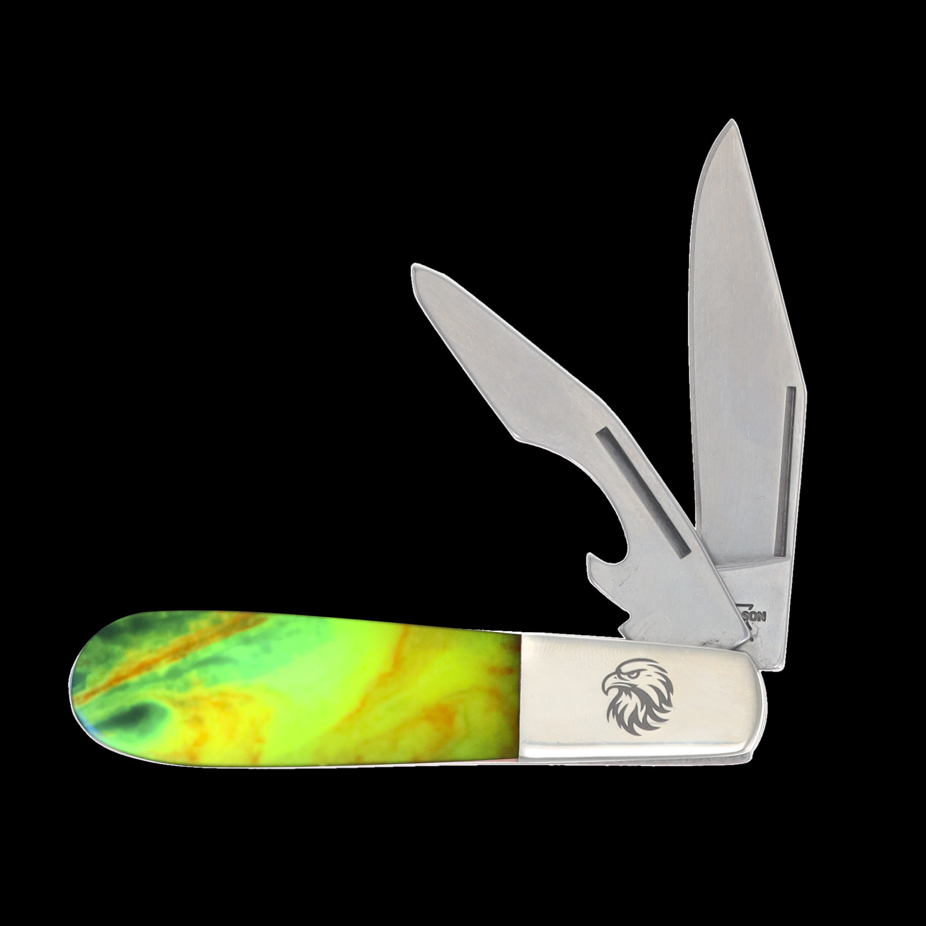 Bear & Son SMKW Exclusive Star-Spangled Firecracker Glow in the Dark and UV Reflective Beer Tender Folding Knife SSF281BO View 5