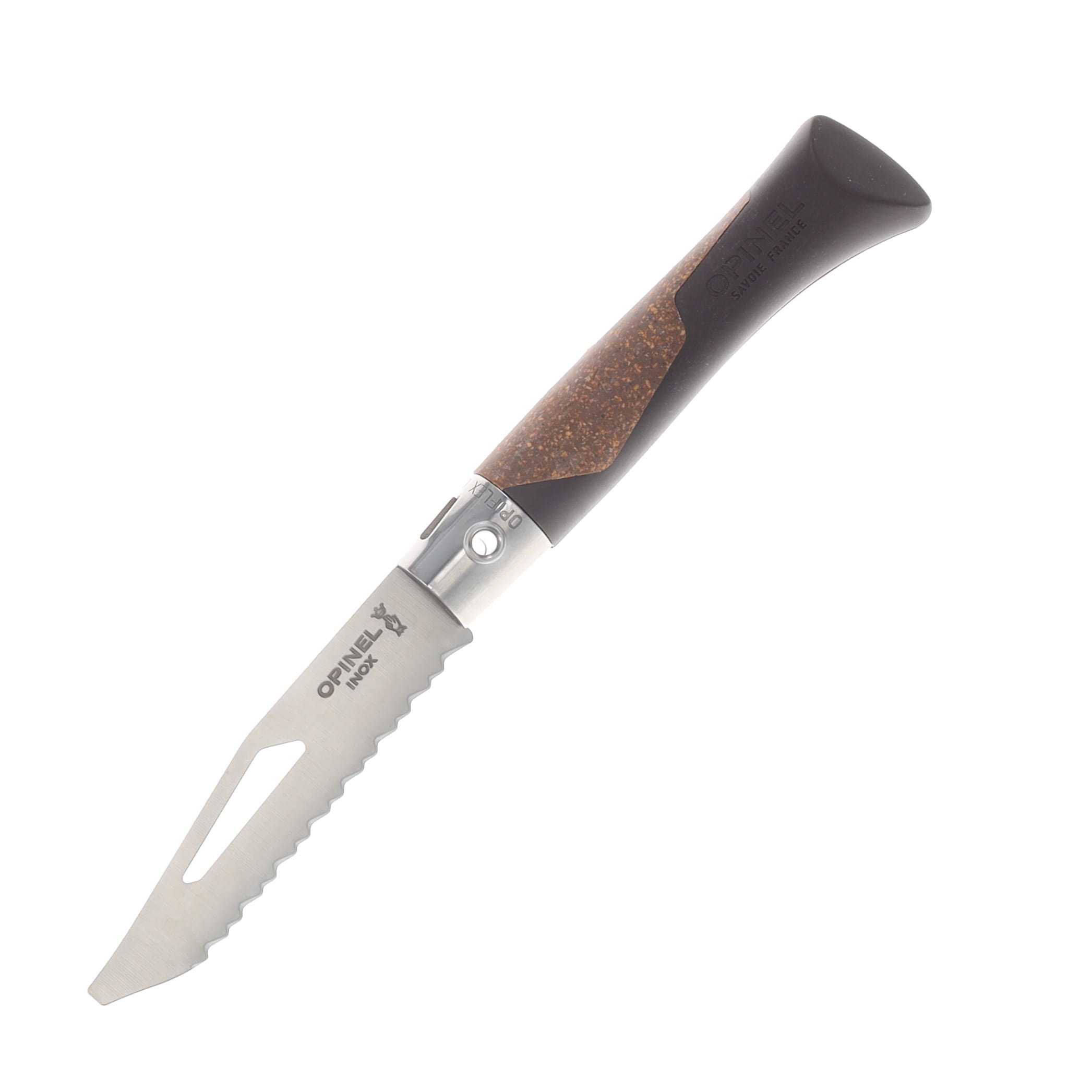 Opinel Neo7 Alpine Multi-tool Folding Knife Black-Cork Handle Serrated Blade OP003240 View 1