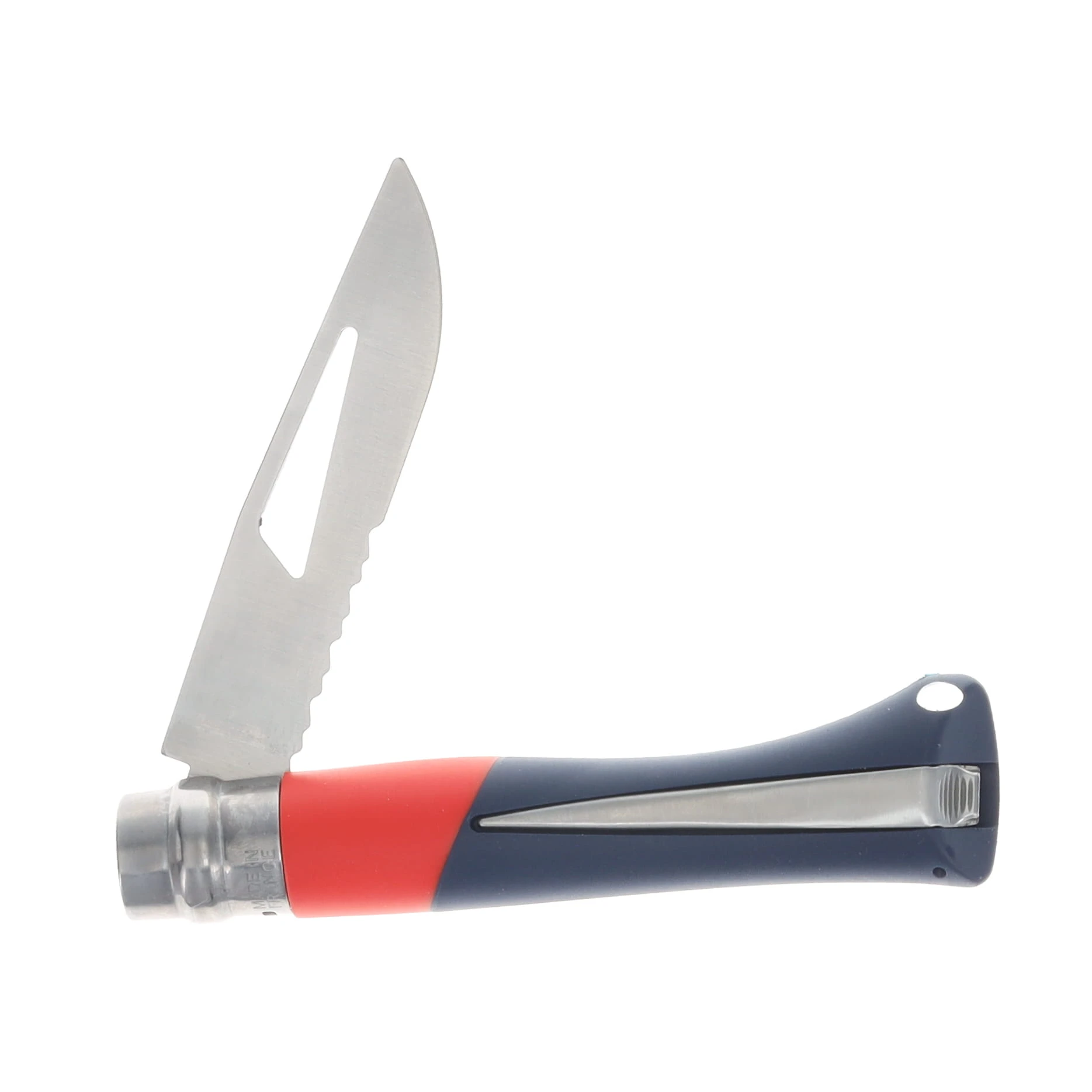 Opinel No. 09 Ocean Folding Knife Red W/Marlin Spike Part Serrate Blade OP003262 View 4