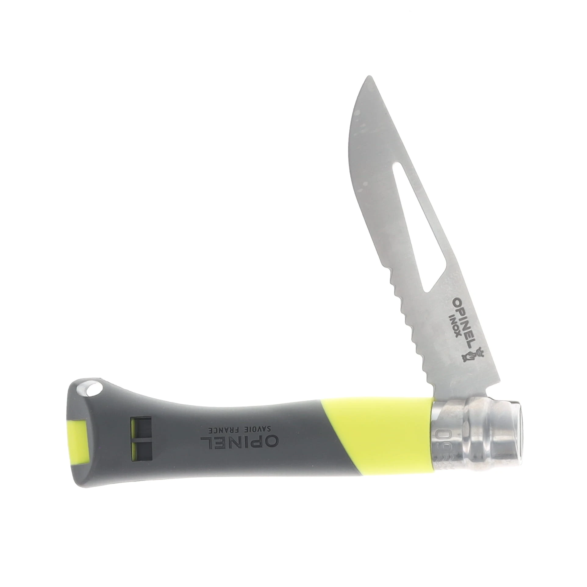 Opinel No. 09 Ocean Folding Knife Yellow W/Marlin Spike Part Serrate Blade OP003260 View 3