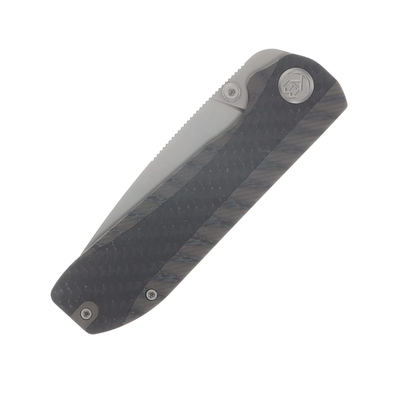 KB Knives Zephyr Linerlock Folding Knife Flamed TI W/ Carbon Fiber Inlay BB M390 KUB431B View 7