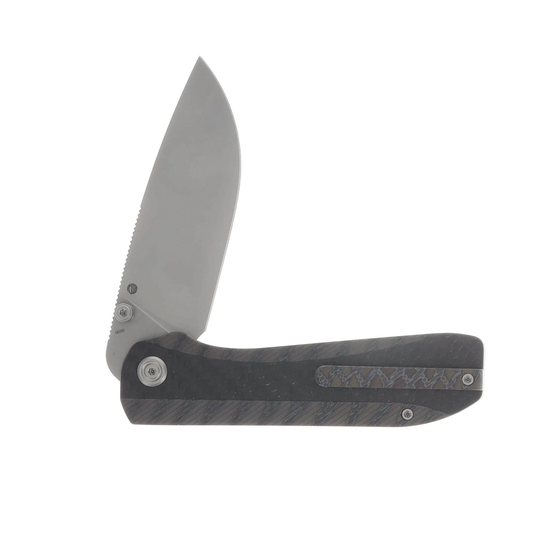 KB Knives Zephyr Linerlock Folding Knife Flamed TI W/ Carbon Fiber Inlay BB M390 KUB431B View 5