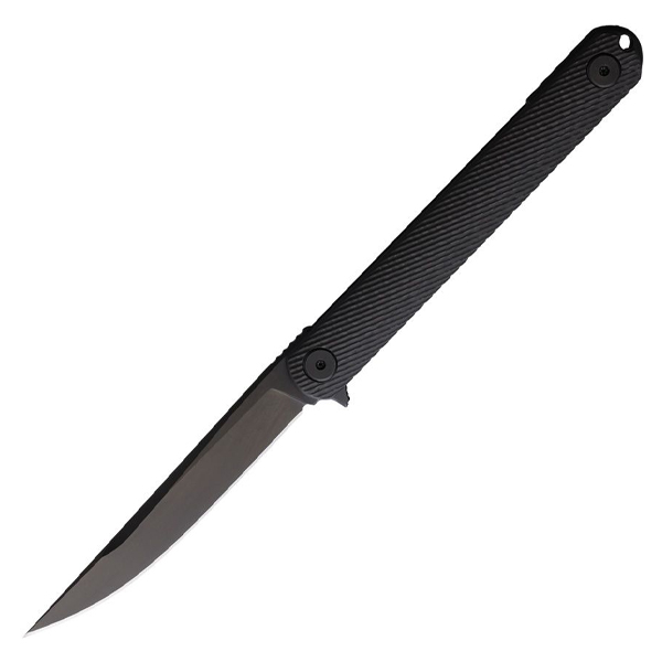 Spartan Blades Nemec Folding Knife 3.5in Plain Black PVD Straight Back SBSFBL12CF View 1