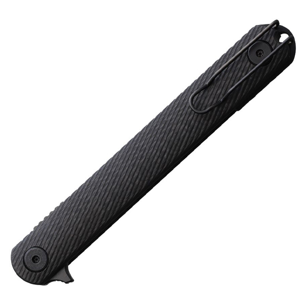 Spartan Blades Nemec Folding Knife 3.5in Plain Black PVD Straight Back SBSFBL12CF View 2