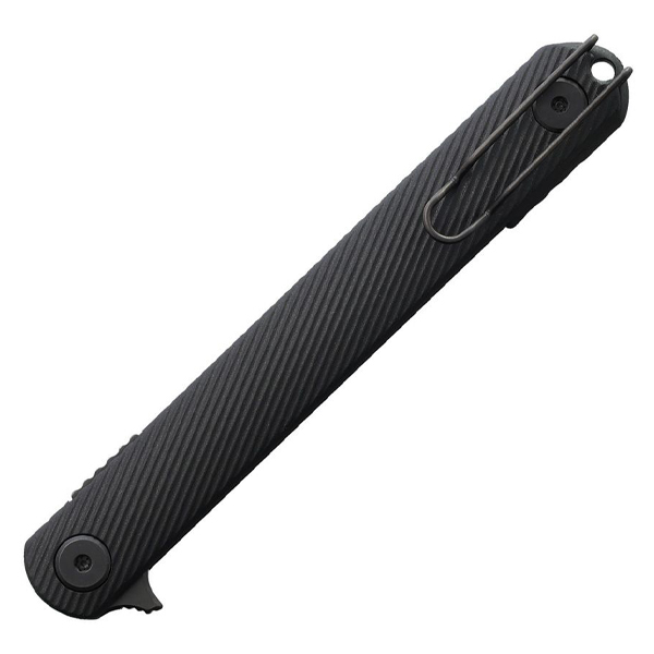 Spartan Blades Nemec Folding Knife GFN 3.5in Plain Black Straight Back SFBL12BK View 2