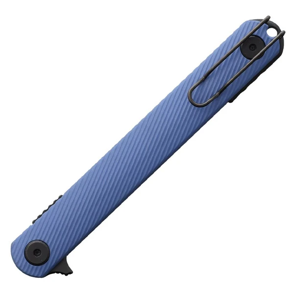 Spartan Blades Nemec Blue GFN 3.5in Plain Black PVD Straight Back SFBL12BL View 2