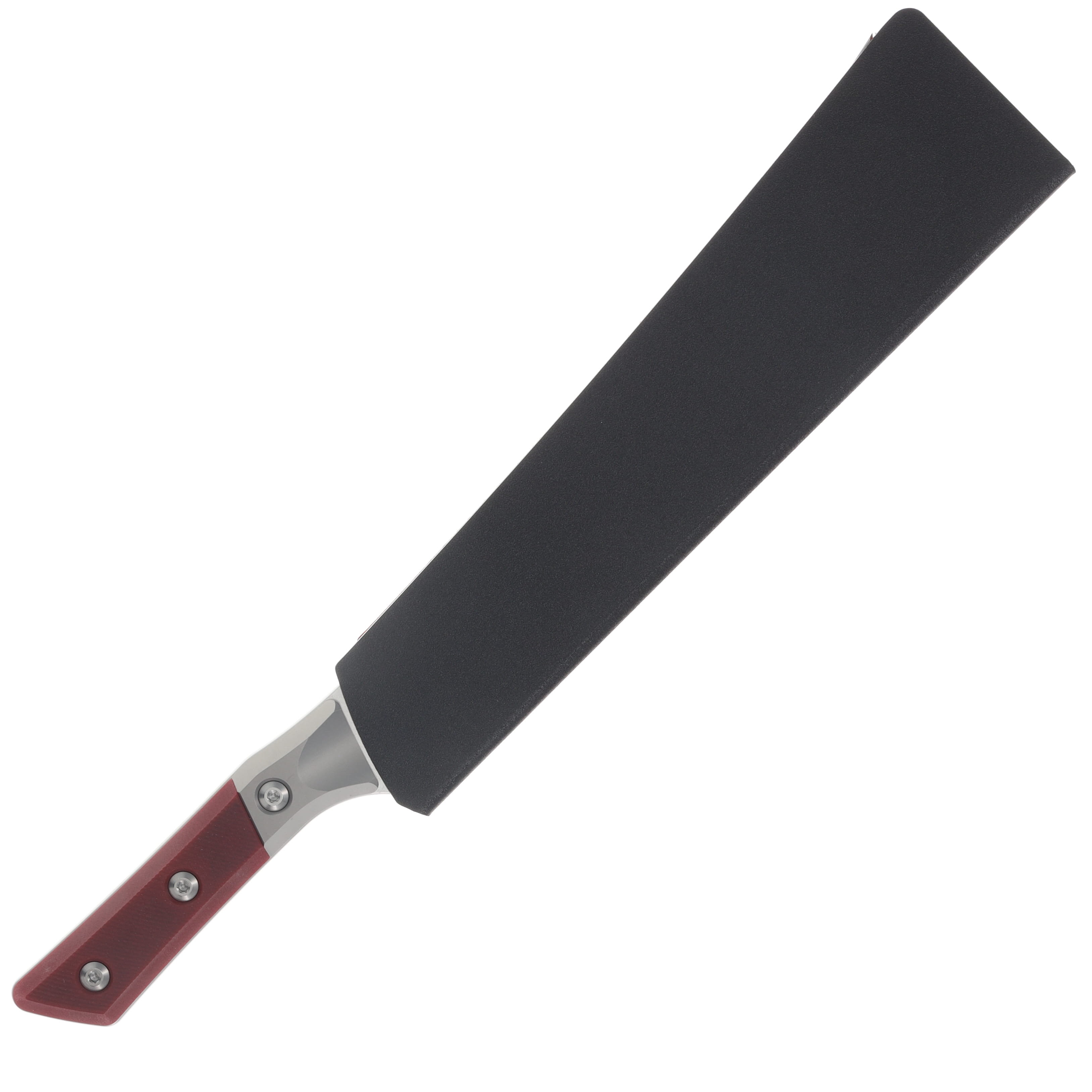 Microtech Butcher Knife Stonewash/Merlot G-10 with Titanium Bolsters MT3800B10MR View 6