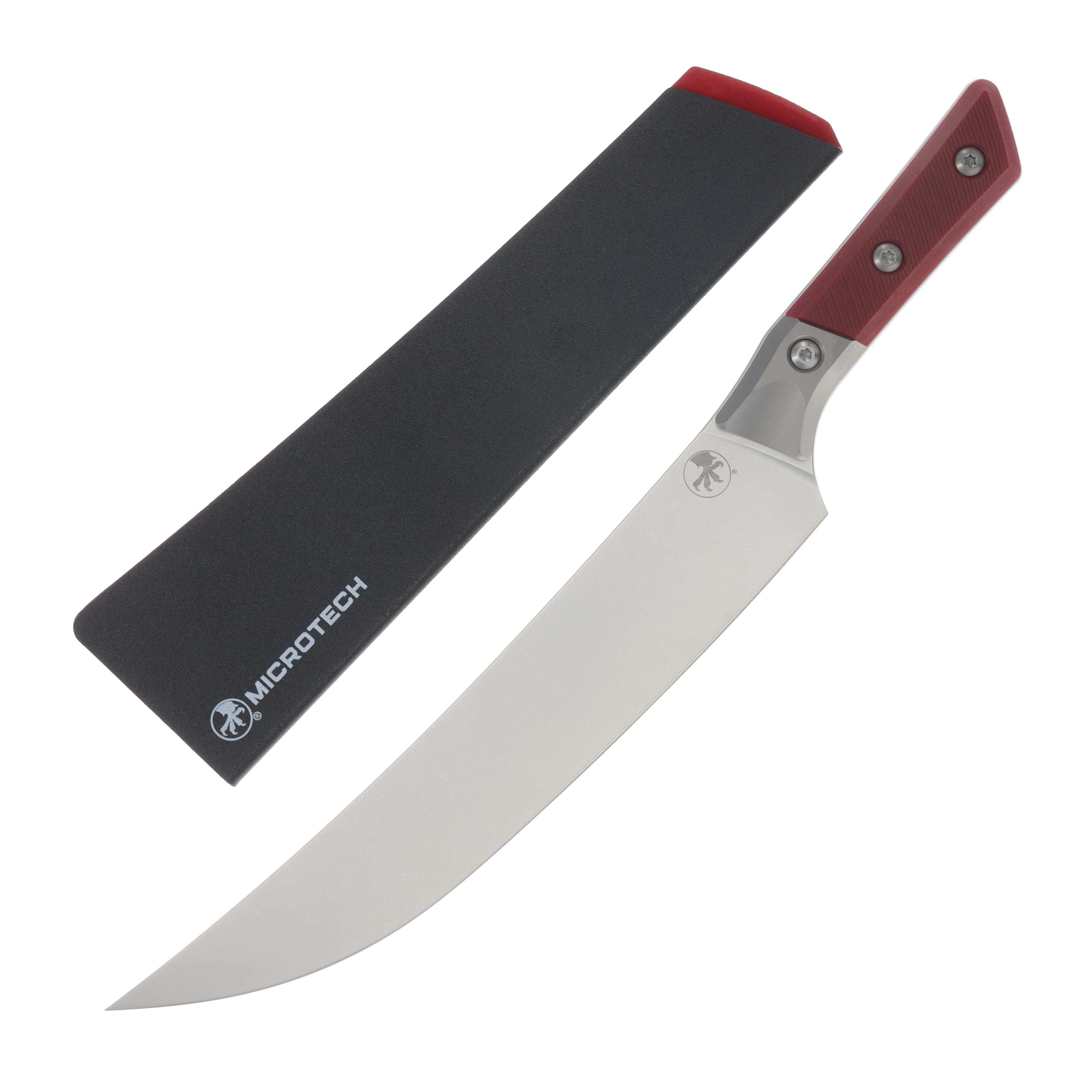 Microtech Butcher Knife Stonewash/Merlot G-10 with Titanium Bolsters MT3800B10MR View 1