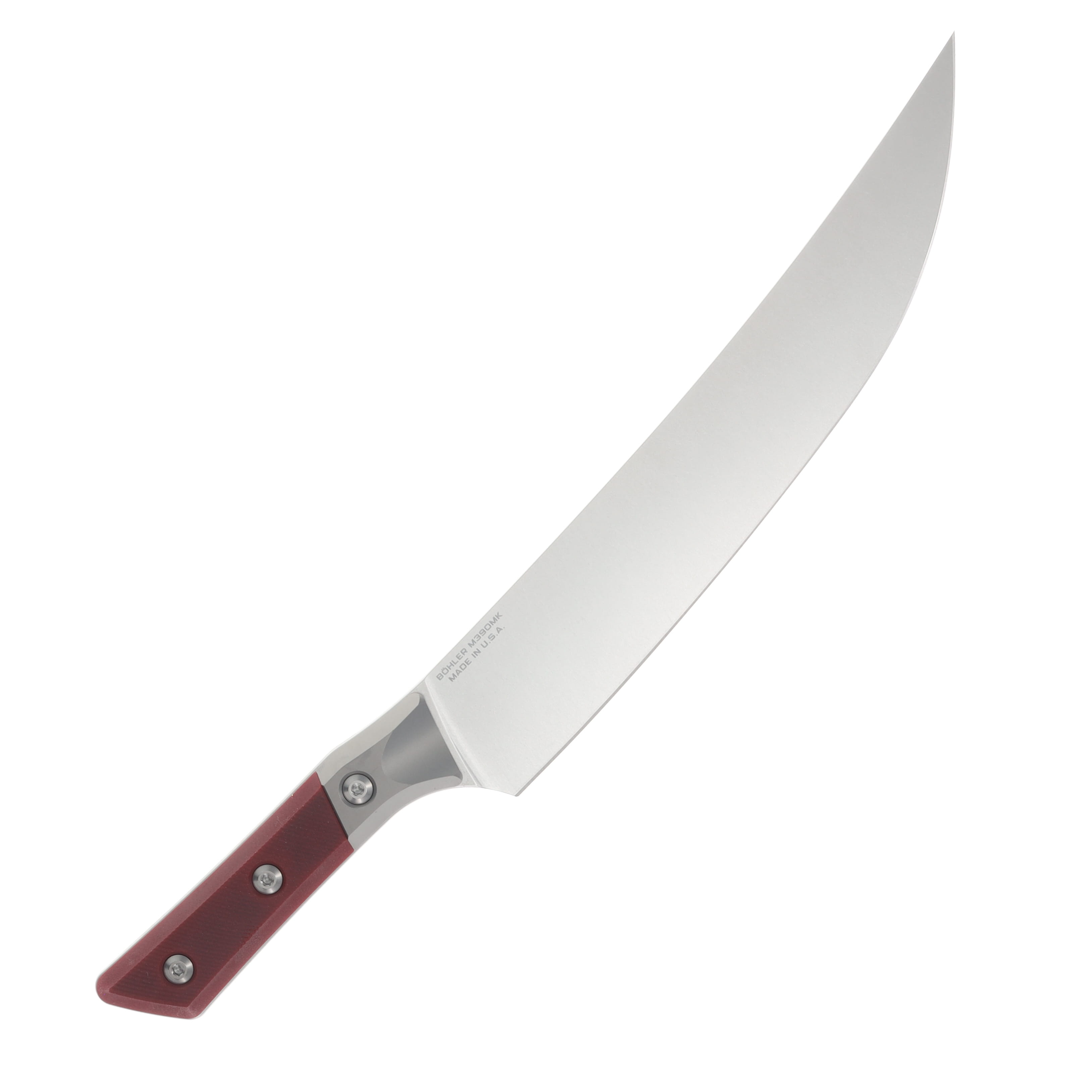 Microtech Butcher Knife Stonewash/Merlot G-10 with Titanium Bolsters MT3800B10MR View 4