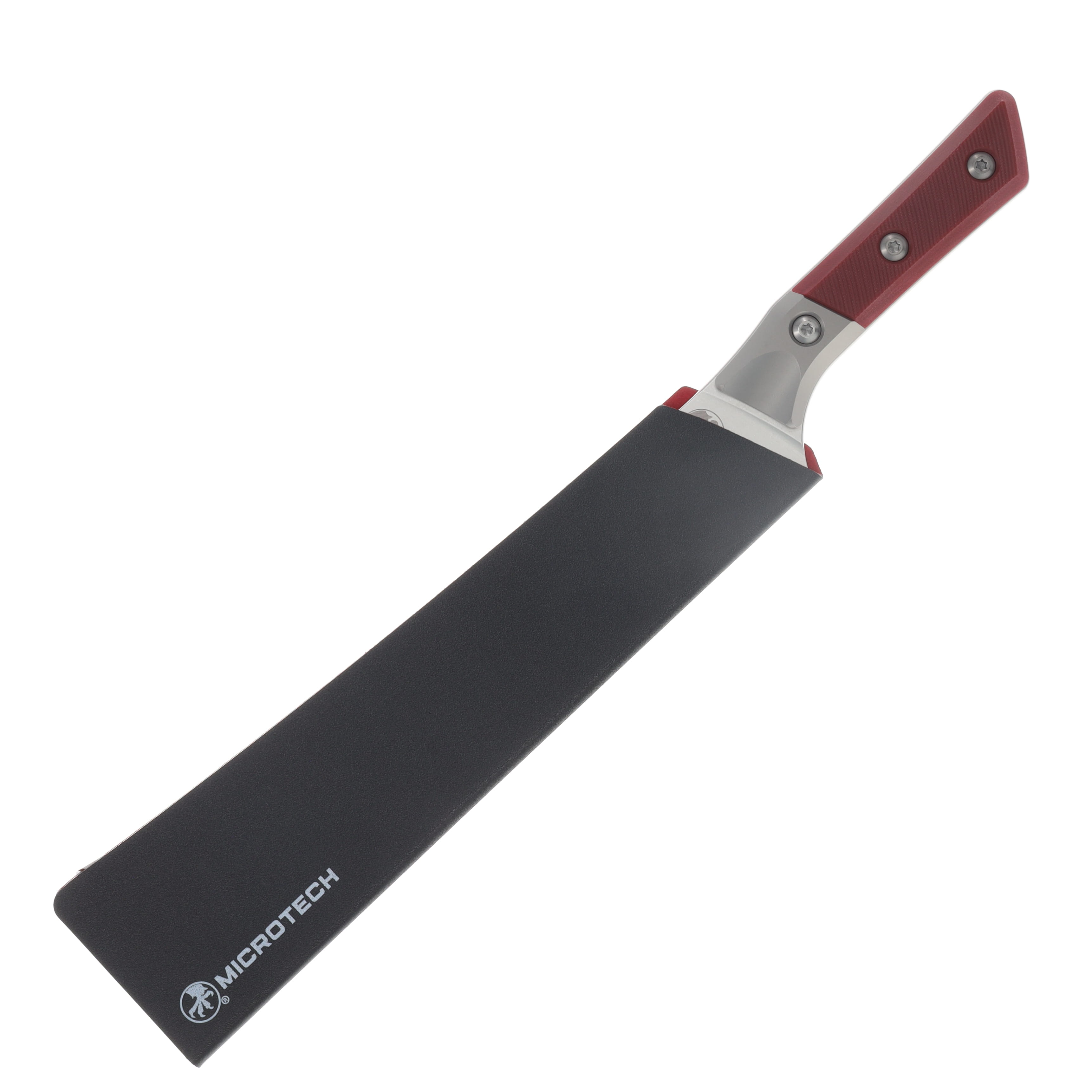 Microtech Butcher Knife Stonewash/Merlot G-10 with Titanium Bolsters MT3800B10MR View 5
