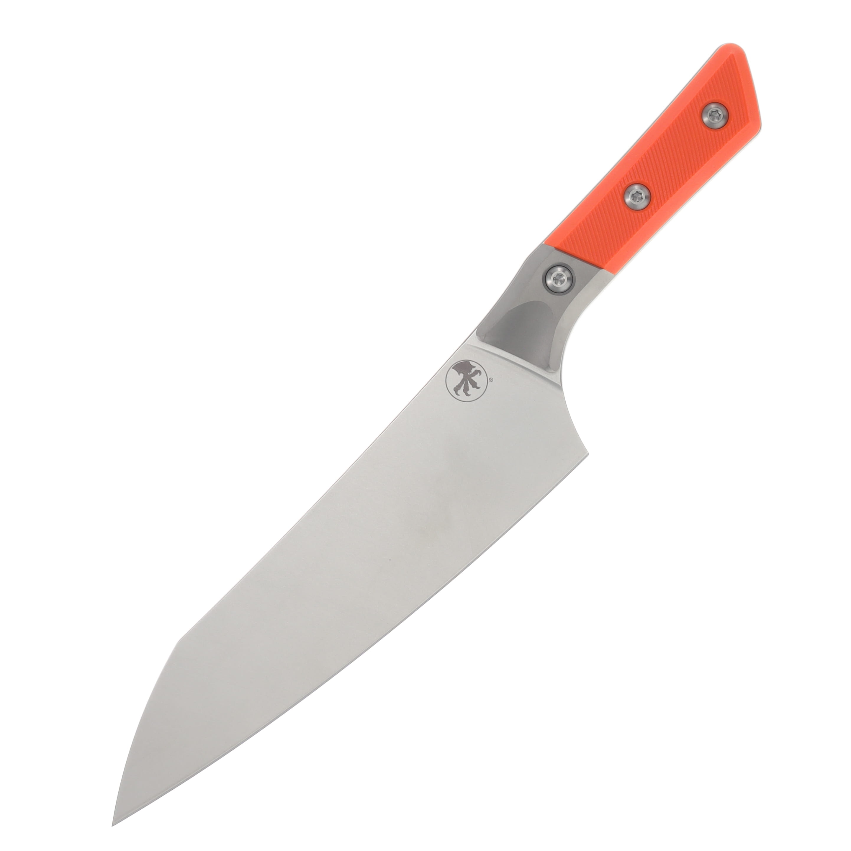 Microtech 8" Chef Knife Stonewash M390MK/Ember G-10 MT3000B10EM View 3