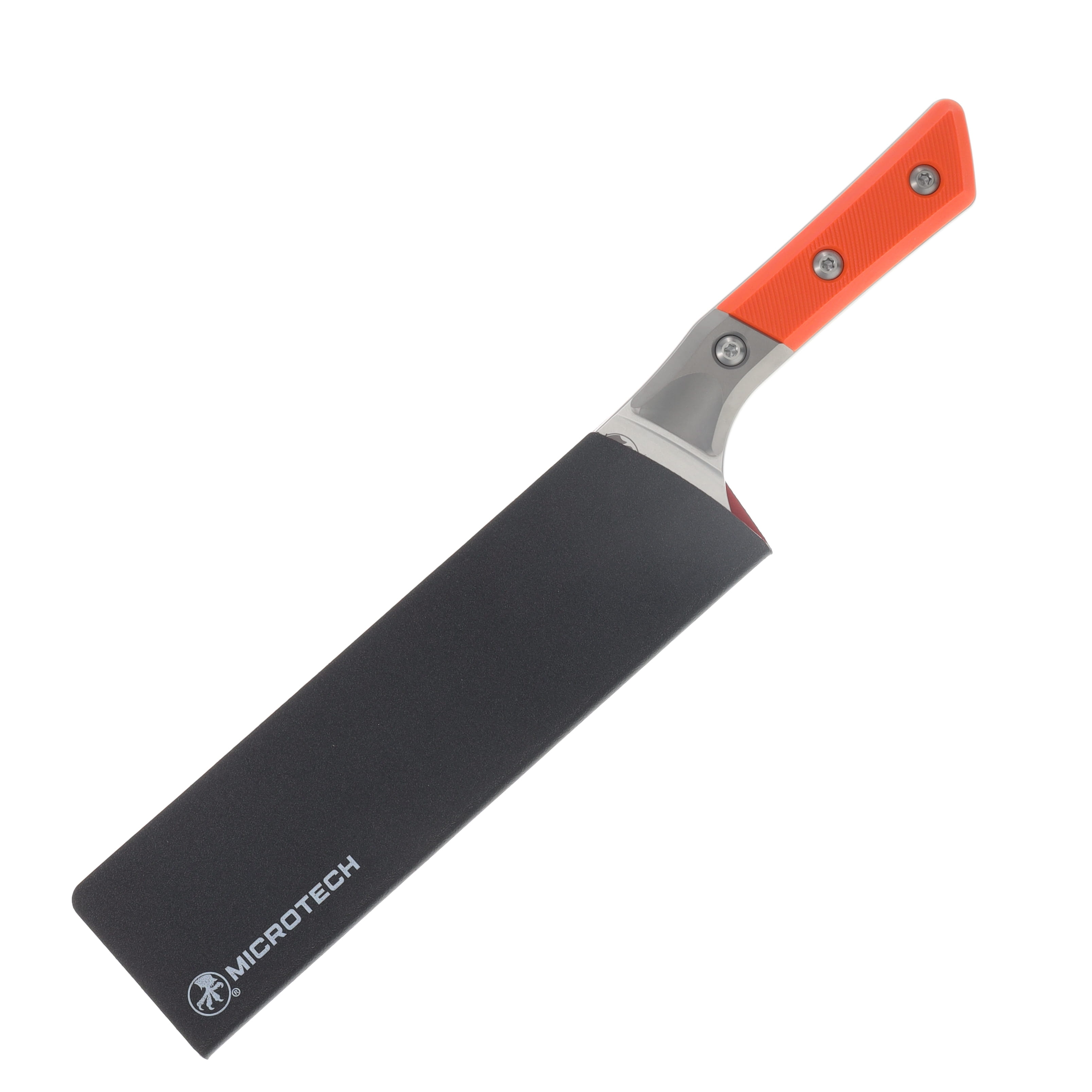 Microtech 8" Chef Knife Stonewash M390MK/Ember G-10 MT3000B10EM View 5