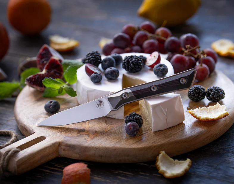 Microtech Paring Knife Stonewash/Black G-10 with Titanium Bolsters MT3500B10BK View 5