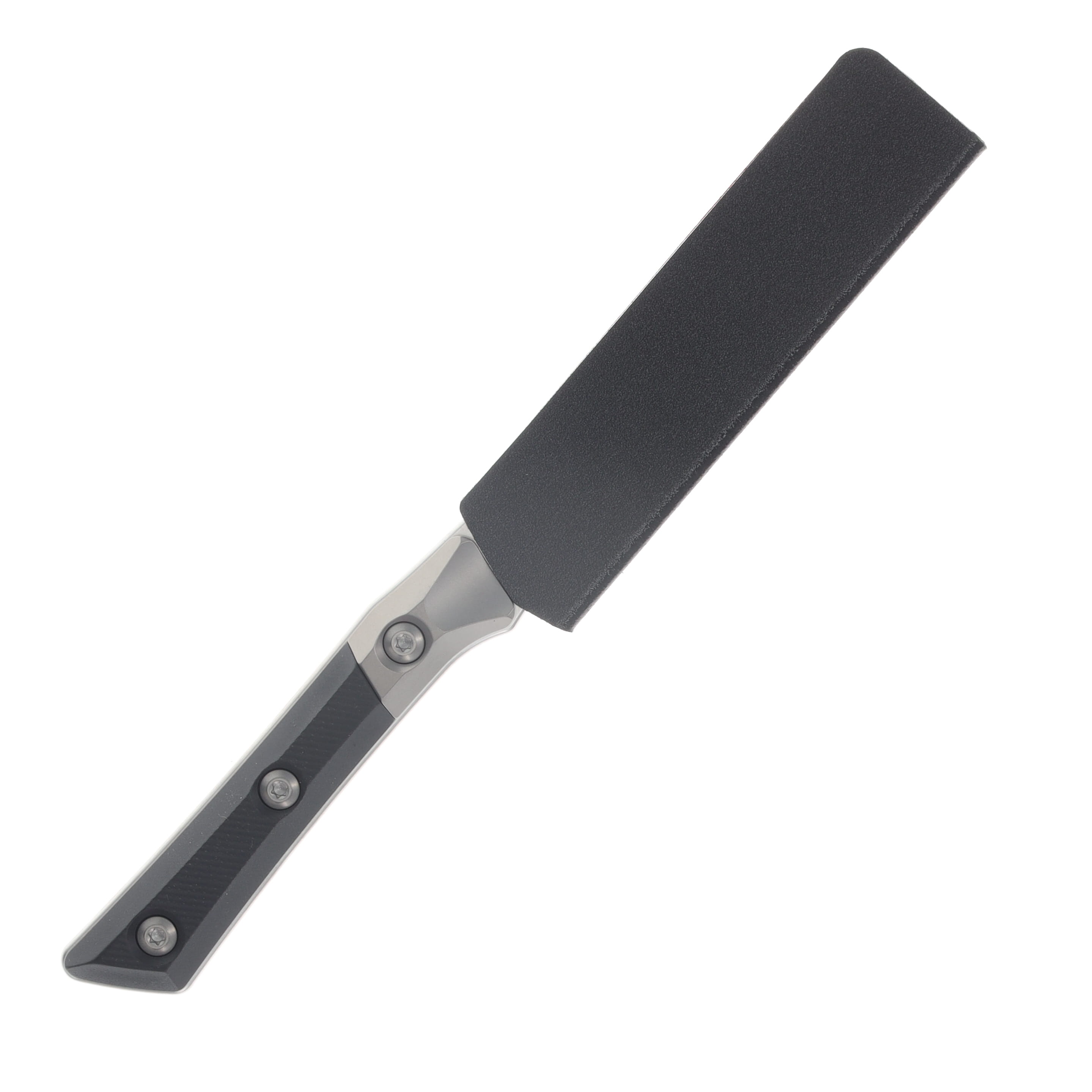 Microtech Paring Knife Stonewash/Black G-10 with Titanium Bolsters MT3500B10BK View 4