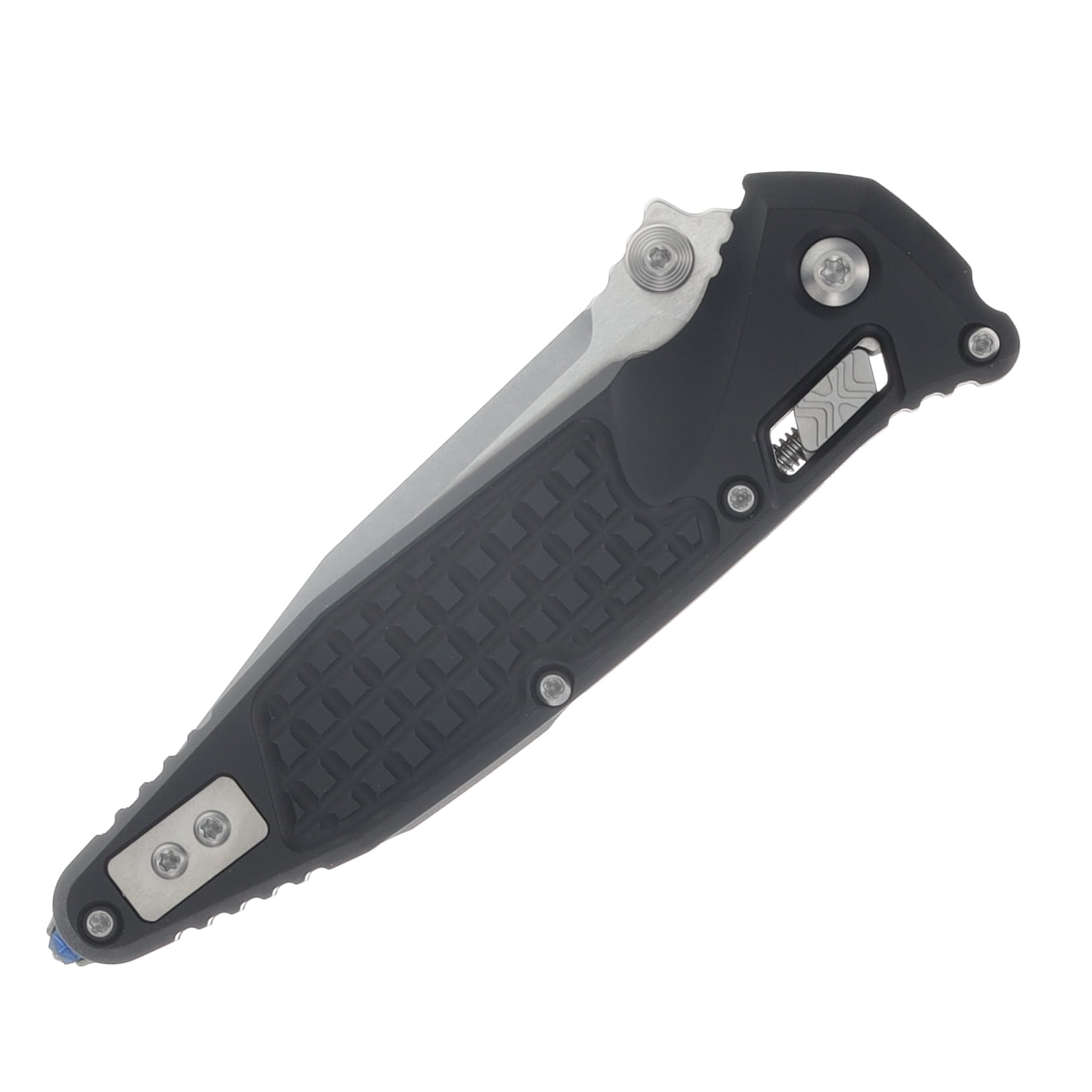 Microtech SOCOM RAM-LOK Folding Knife Partially Serrated Stonewash S/E Frag Patterned Black MT160RL11FR View 6