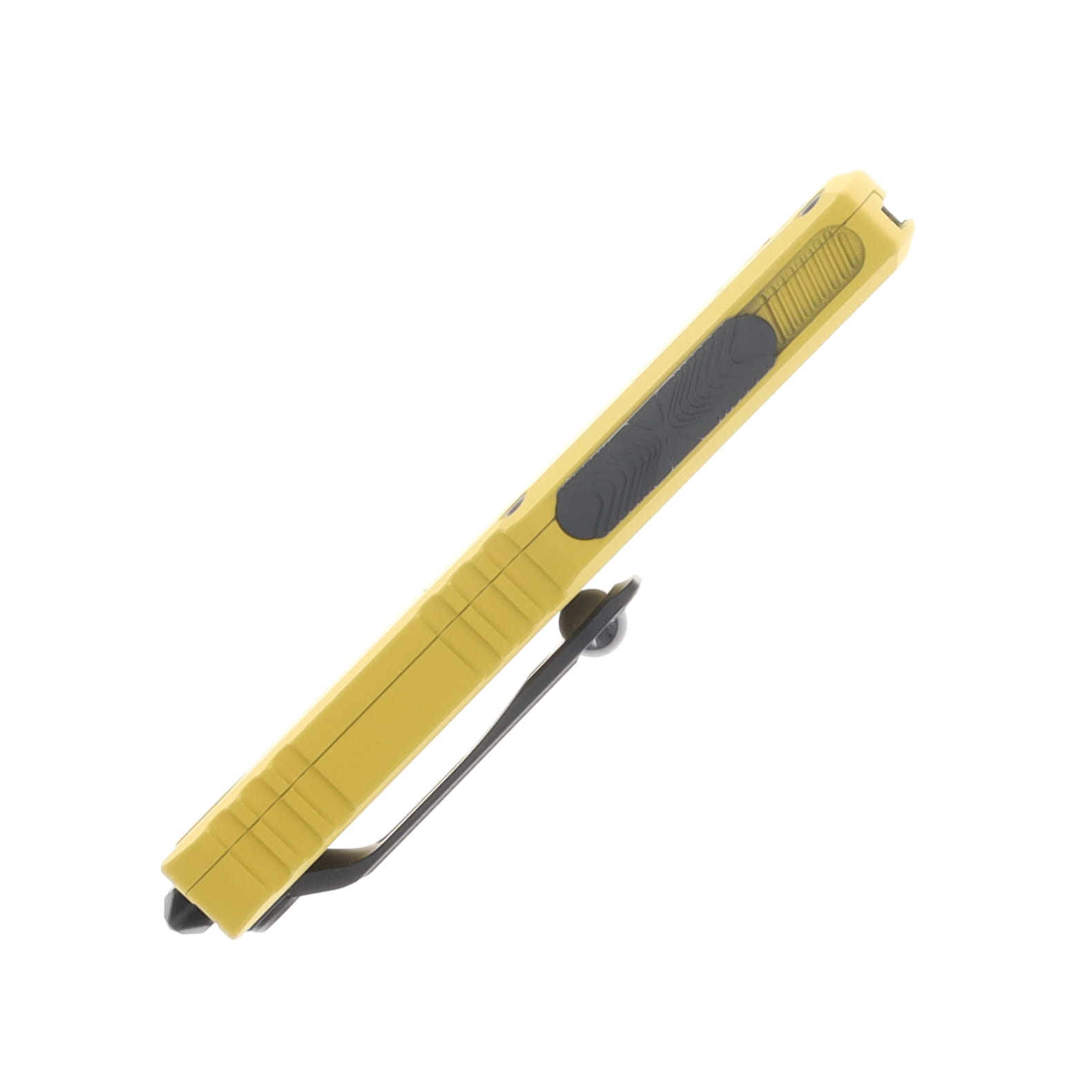 Microtech UTX-85 Gen IV OTF Automatic Black Standard Edge T/E Yellow AUMT123341YW View 5