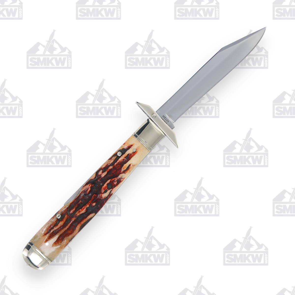Marble's Brown Stag Swing Guard Pocket Knife MR109 View 4