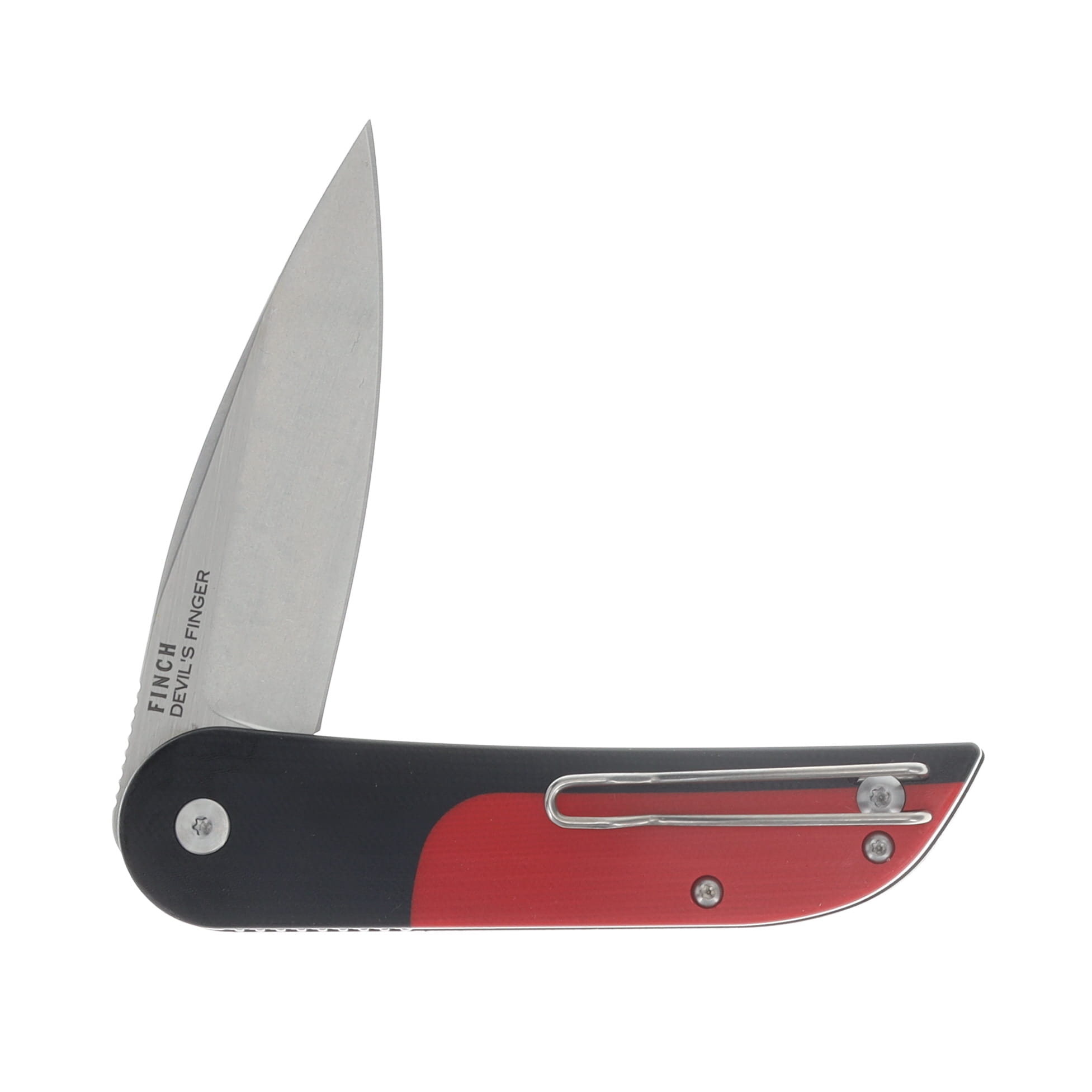 Finch Knife Co Devil's Finger Linerlock Folding Knife Smokeout 14C28N Spear Point  DF019 View 4