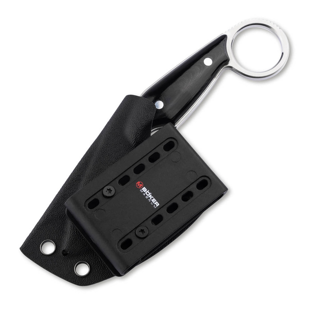 Boker Magnum Enki Fixed Blade Knife Satin 440B/Black Micarta BK02BM0001 View 4