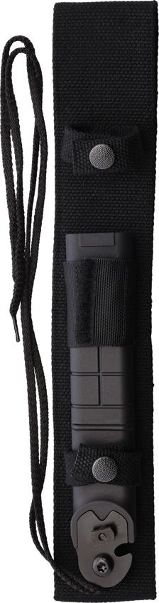 Waffentechnik B3K Combat Fixed Knife Black Textured Handle Black Bowie W/Sheath WKB3K View 2