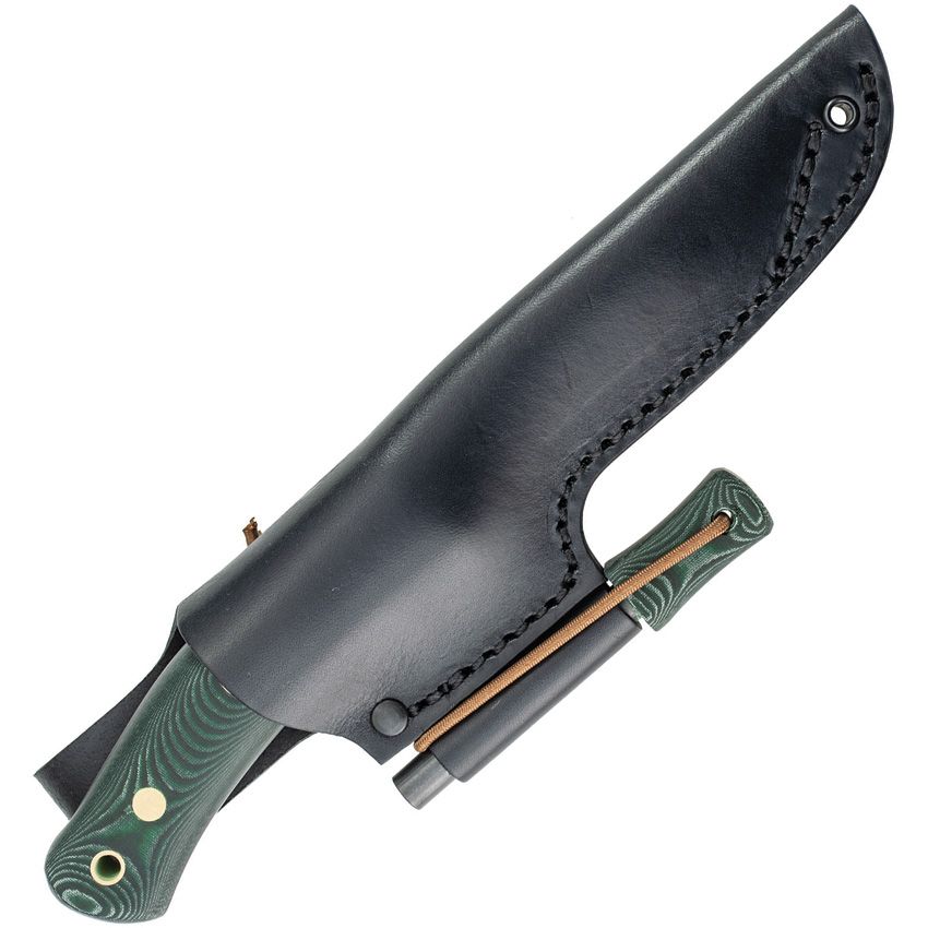 Casstrom No 10 SFK Fixed Blade Green Micarta Satin Scandi 14C28N W/Sheath View 2