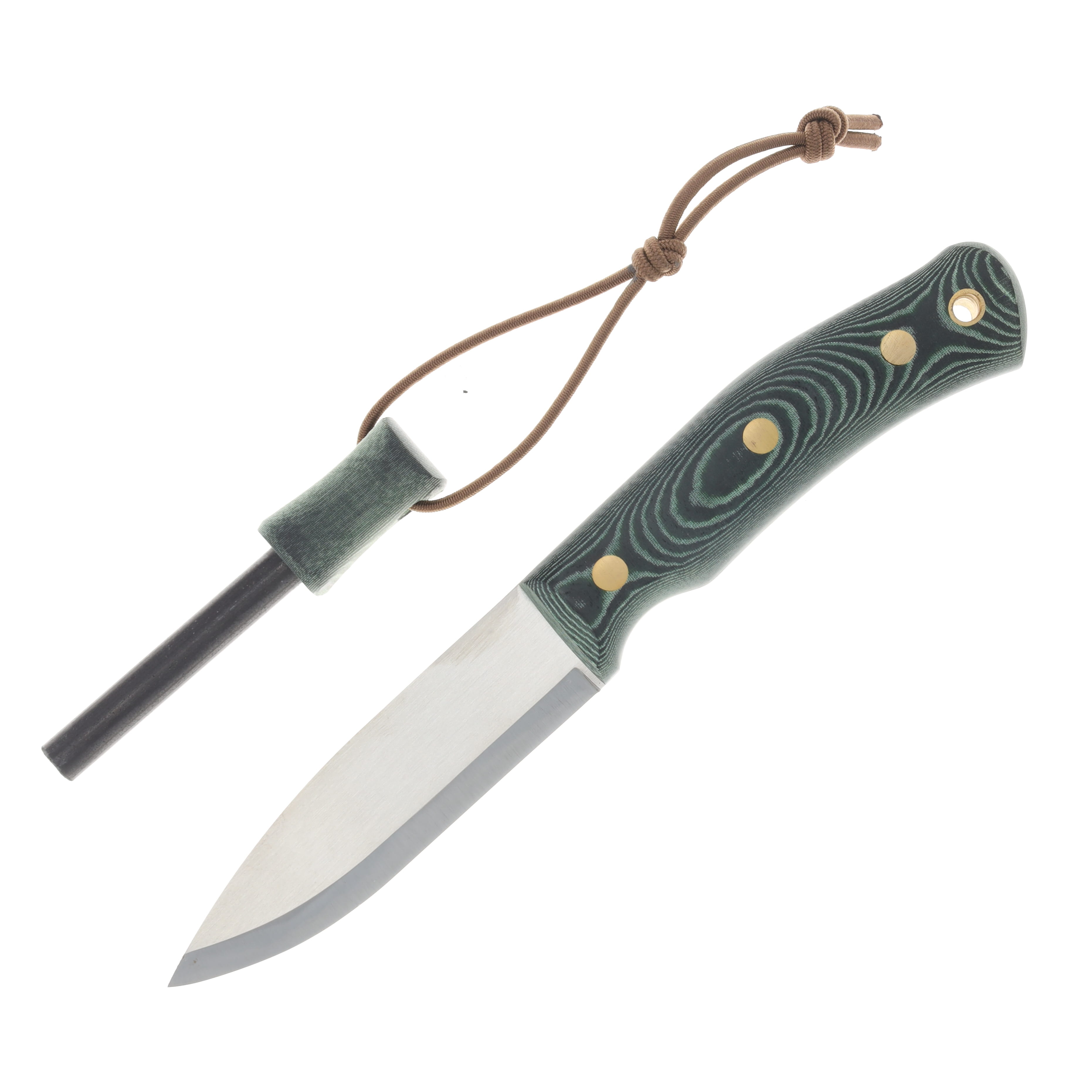 Casstrom No 10 SFK Fixed Blade Green Micarta Satin Scandi 14C28N W/Sheath View 3