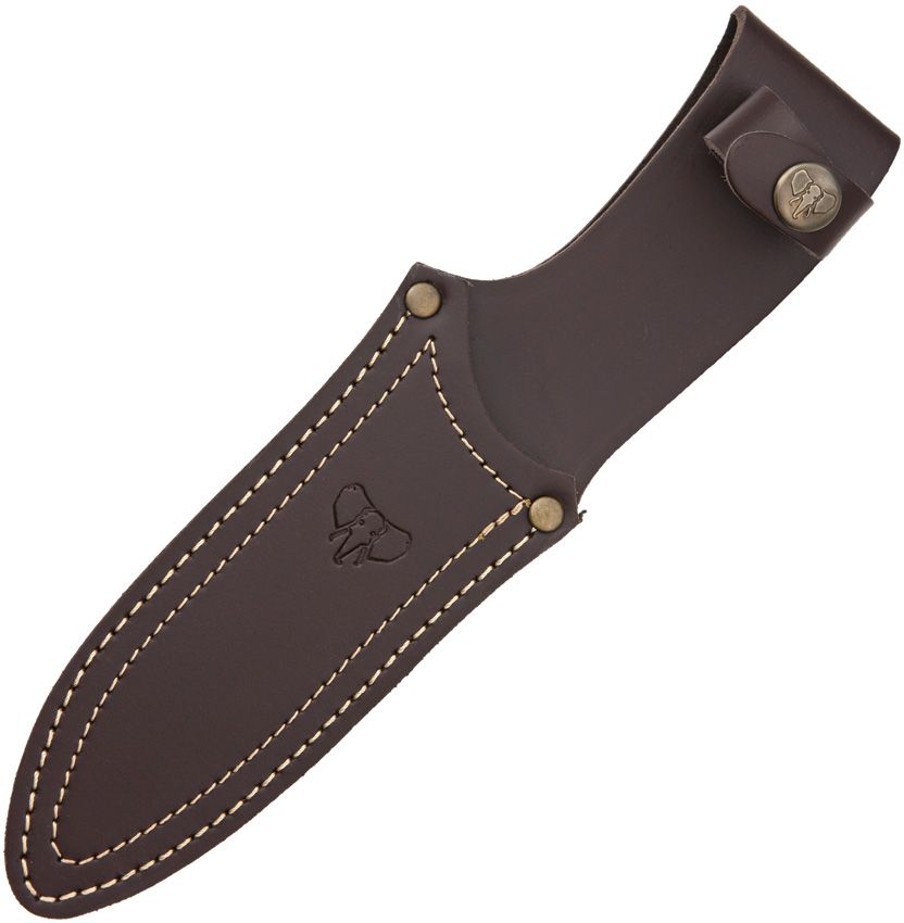 Cudeman Hunter Olive Wood Fixed Knife 5.13in 440 Stainless Steel W/Belt Sheath CUD119L View 2
