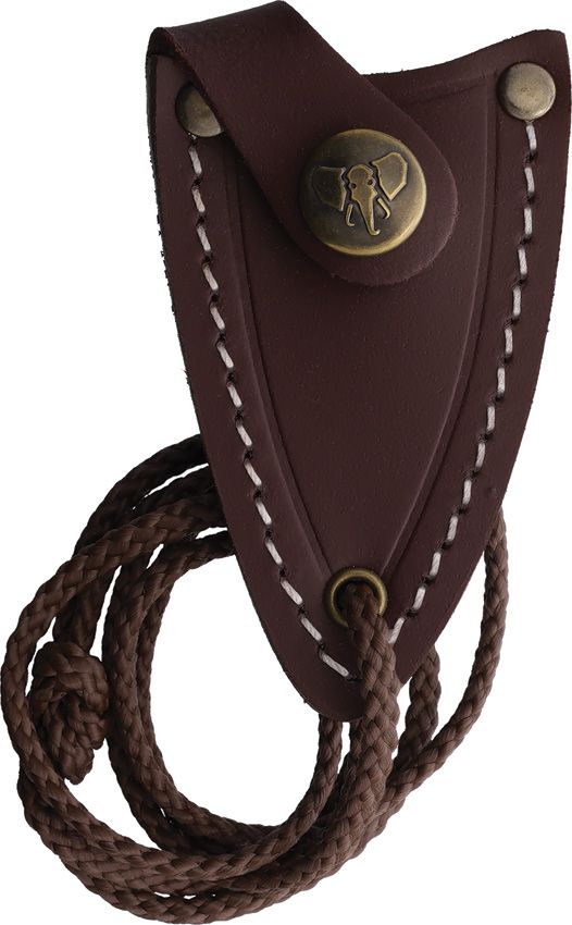 Cudeman Yoda Neck Knife Brown Juma W/White Liners N695 Spear Point W/ Sheath CUD200JM View 5