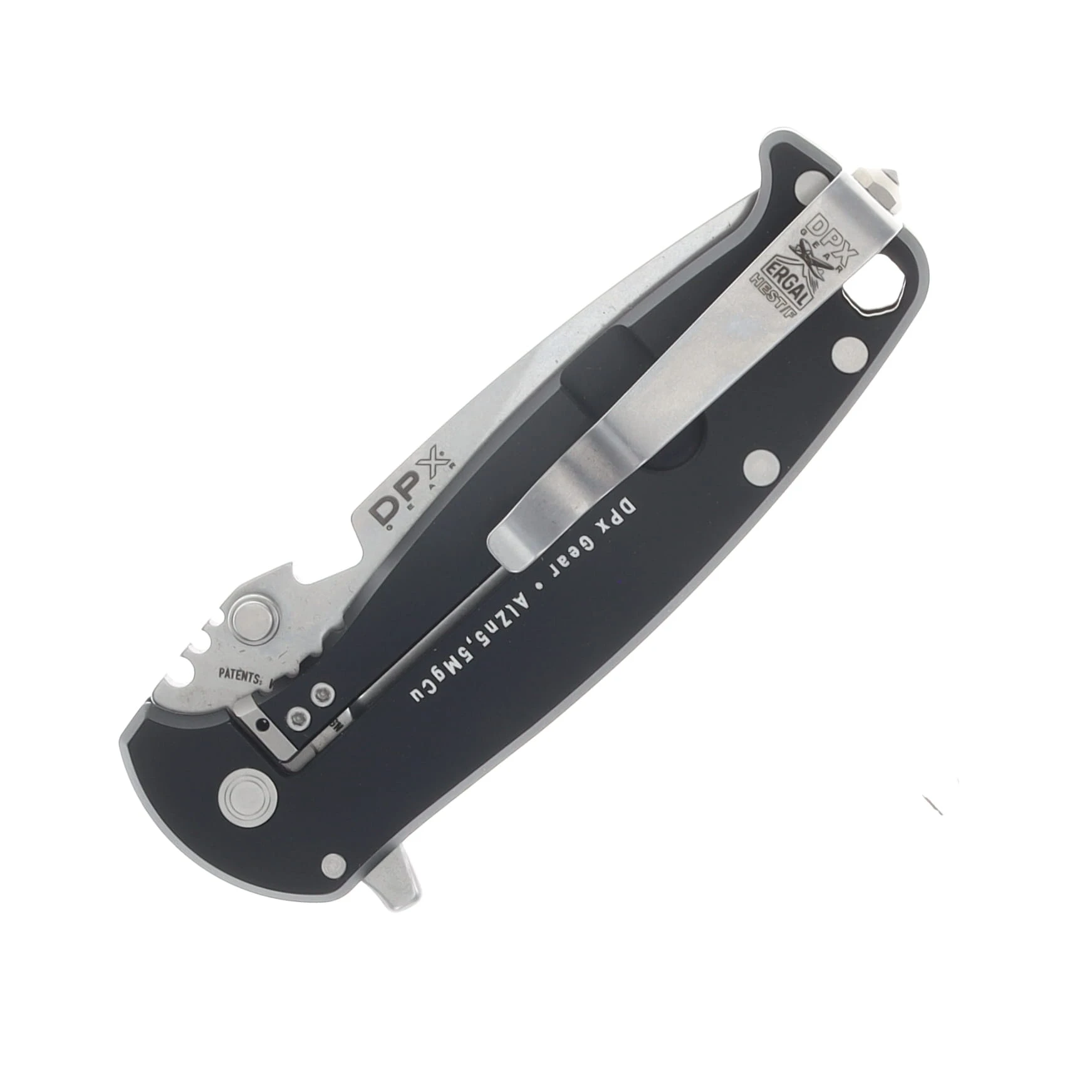 DPX Gear Hest F  Folder Black Textured Titanium STN WSH Sleipner Steel Drop Point DPXHSF450 View 5