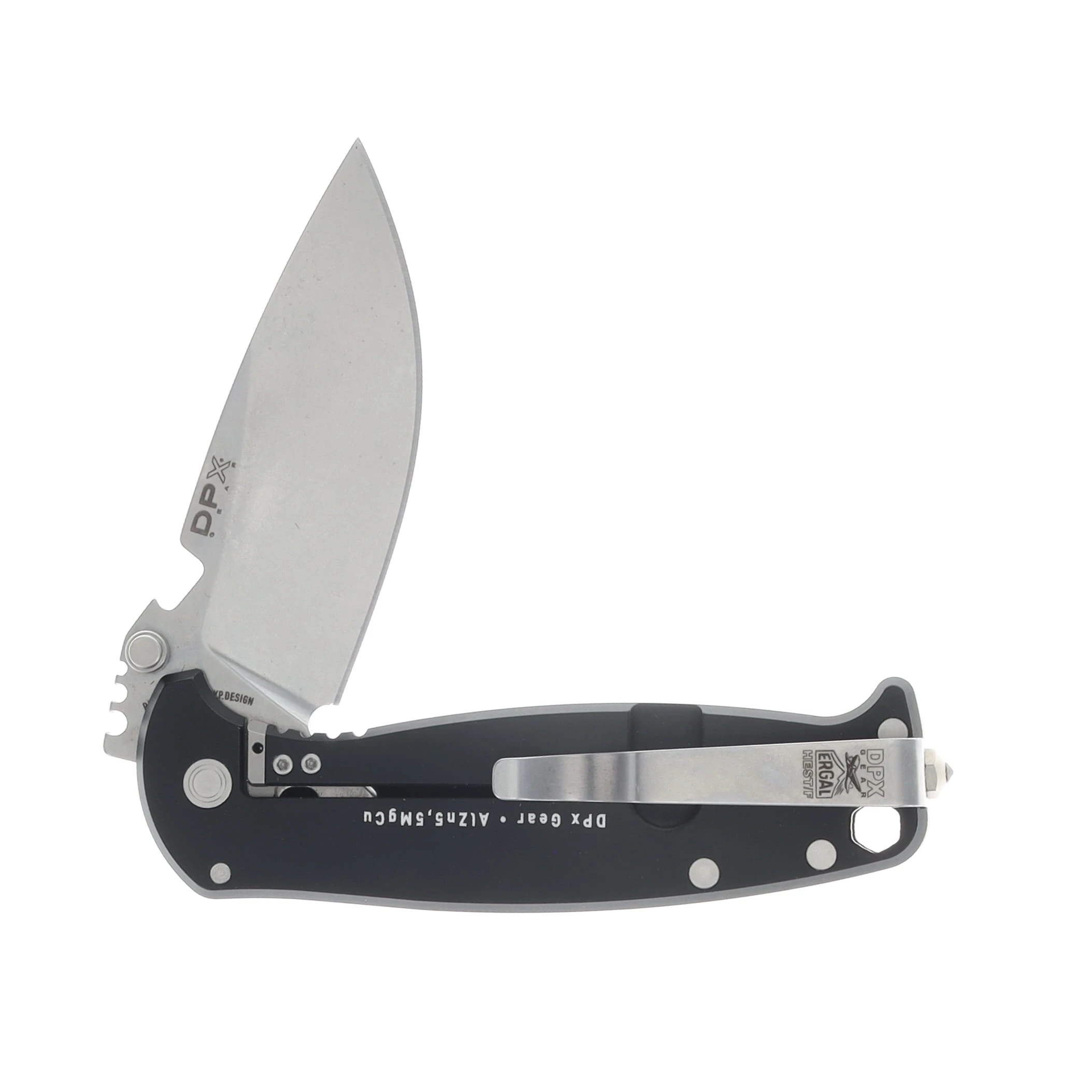 DPX Gear Hest F  Folder Black Textured Titanium STN WSH Sleipner Steel Drop Point DPXHSF450 View 4
