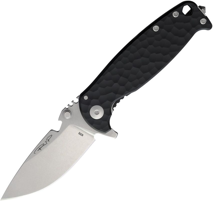DPX Gear Hest F Folder Black Sculpted Aluminum Handle Stonewash M390 Blade DPXHSF451 View 1