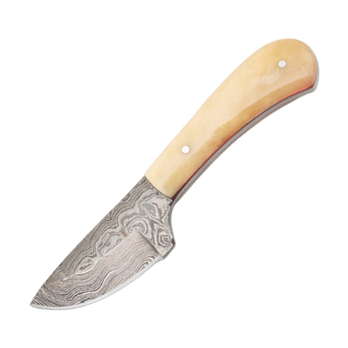 Frost Valley Forge Smooth Bone Ulu Damascus Skinner View 2