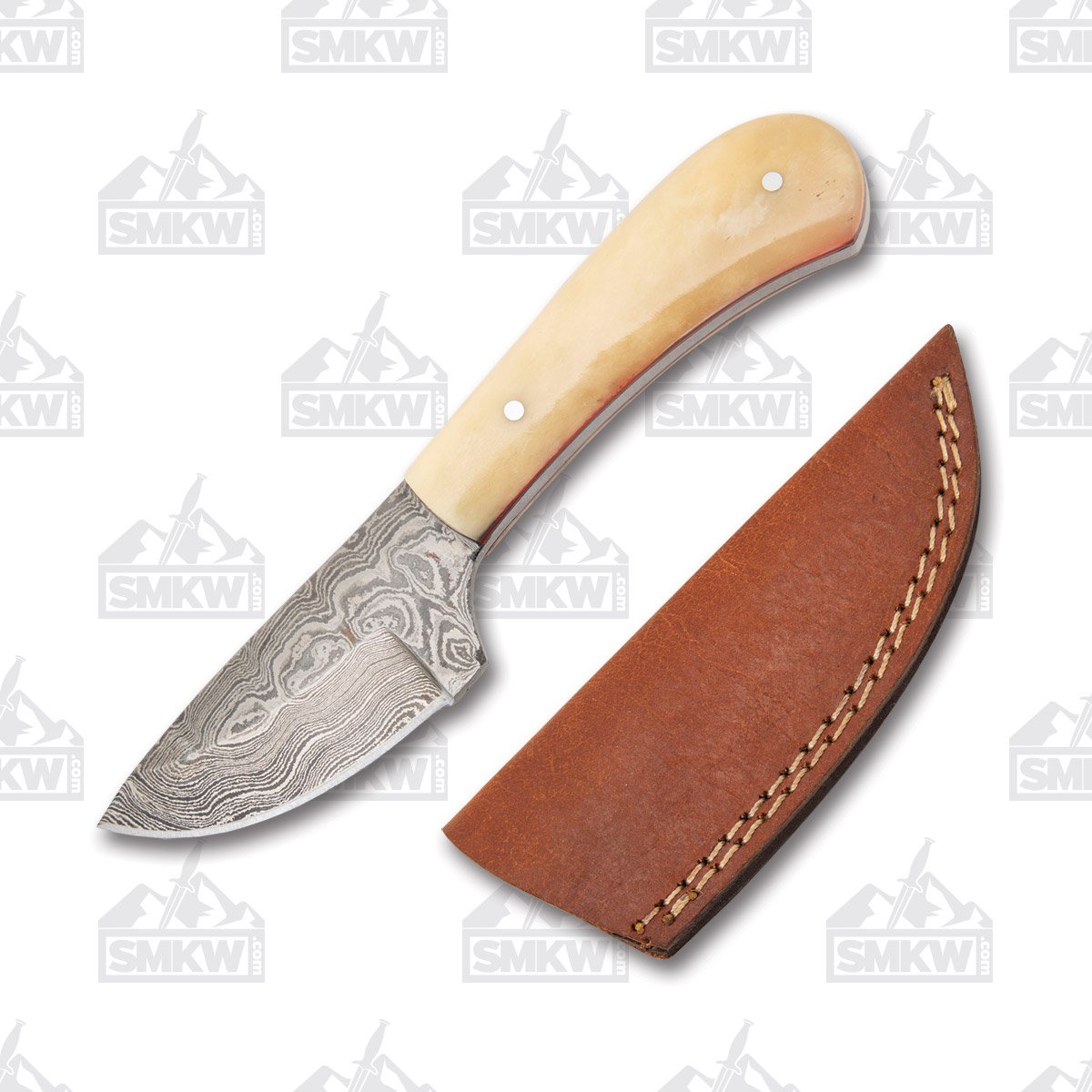 Frost Valley Forge Smooth Bone Ulu Damascus Skinner FRVFD29SB View 1
