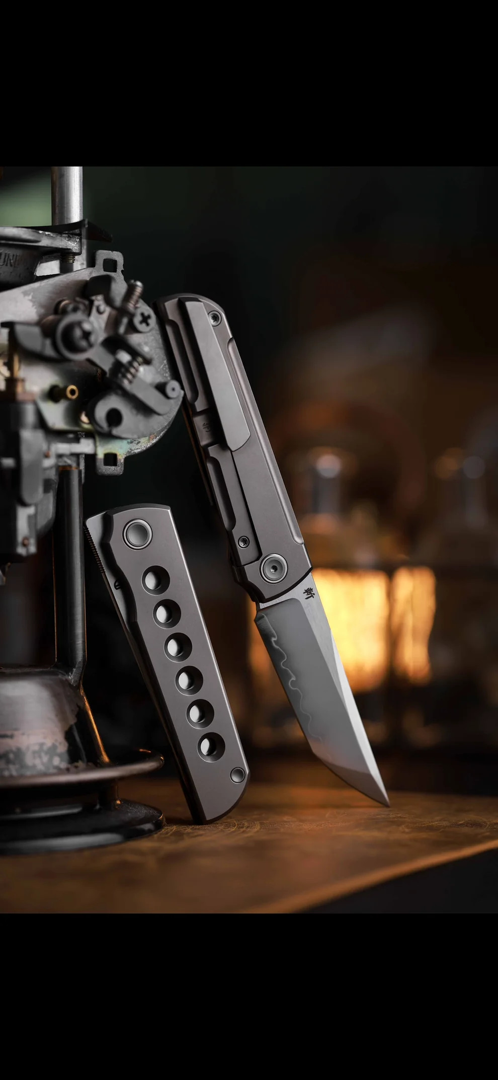 North Mountain Blade Chop Classic Framelock Folder TI W/Holes ZDP-189 NMB2505BTIZD View 1