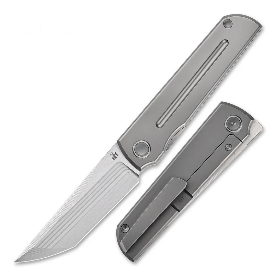 North Mountain Chop Classic Framelock Folder Full TI 3.35in ZDP-189 Tanto NMB2505CTIZD View 1
