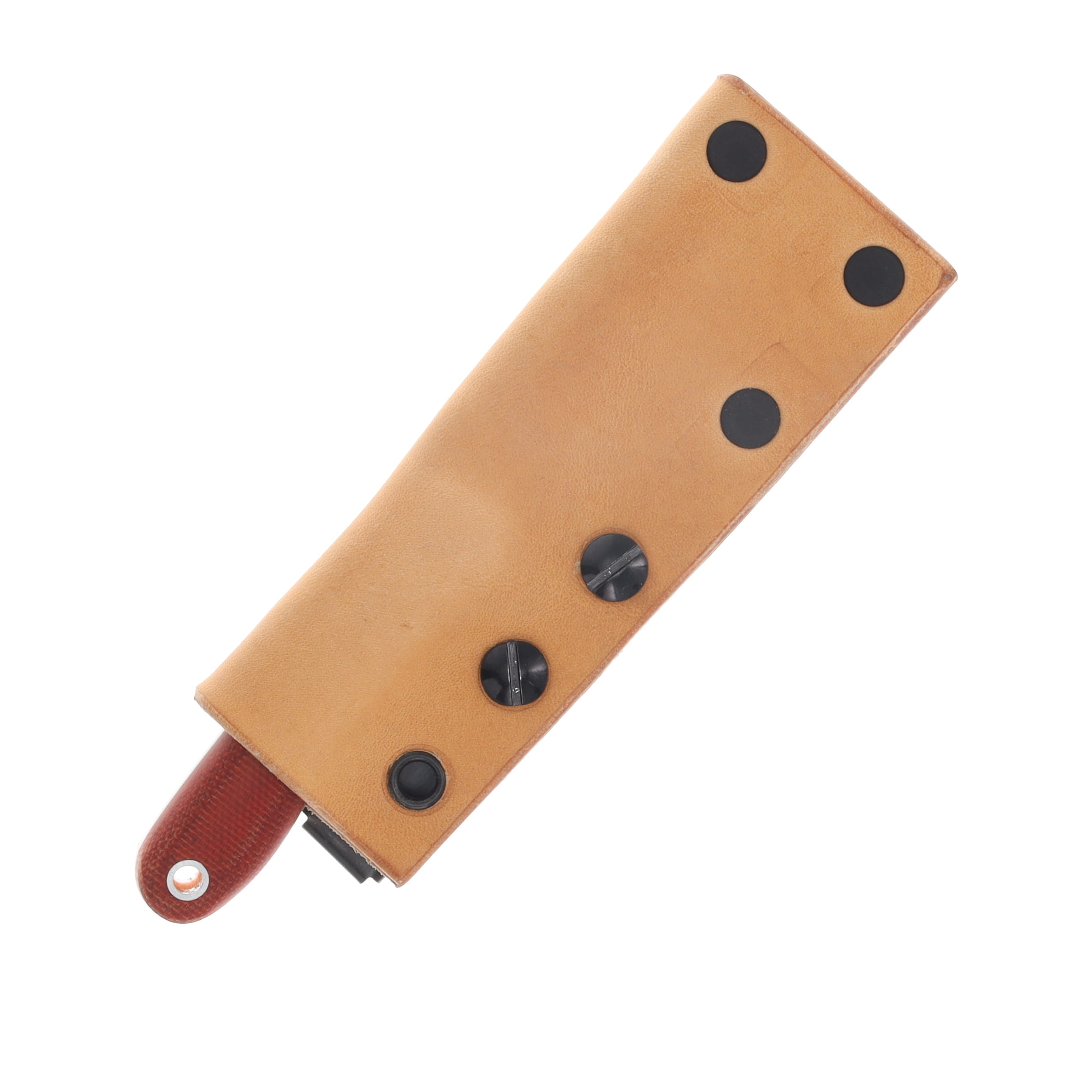 Lishen Knives Little Holston Drop Point Fixed Blade Knife Red Canvas Micarta LKLHDPREDCAN View 3