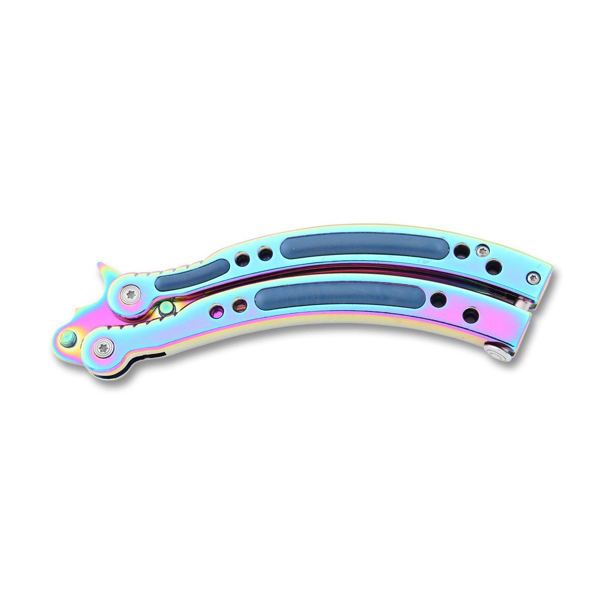 Butterfly Knife Rainbow Upswept Blade NTPBF5 View 2