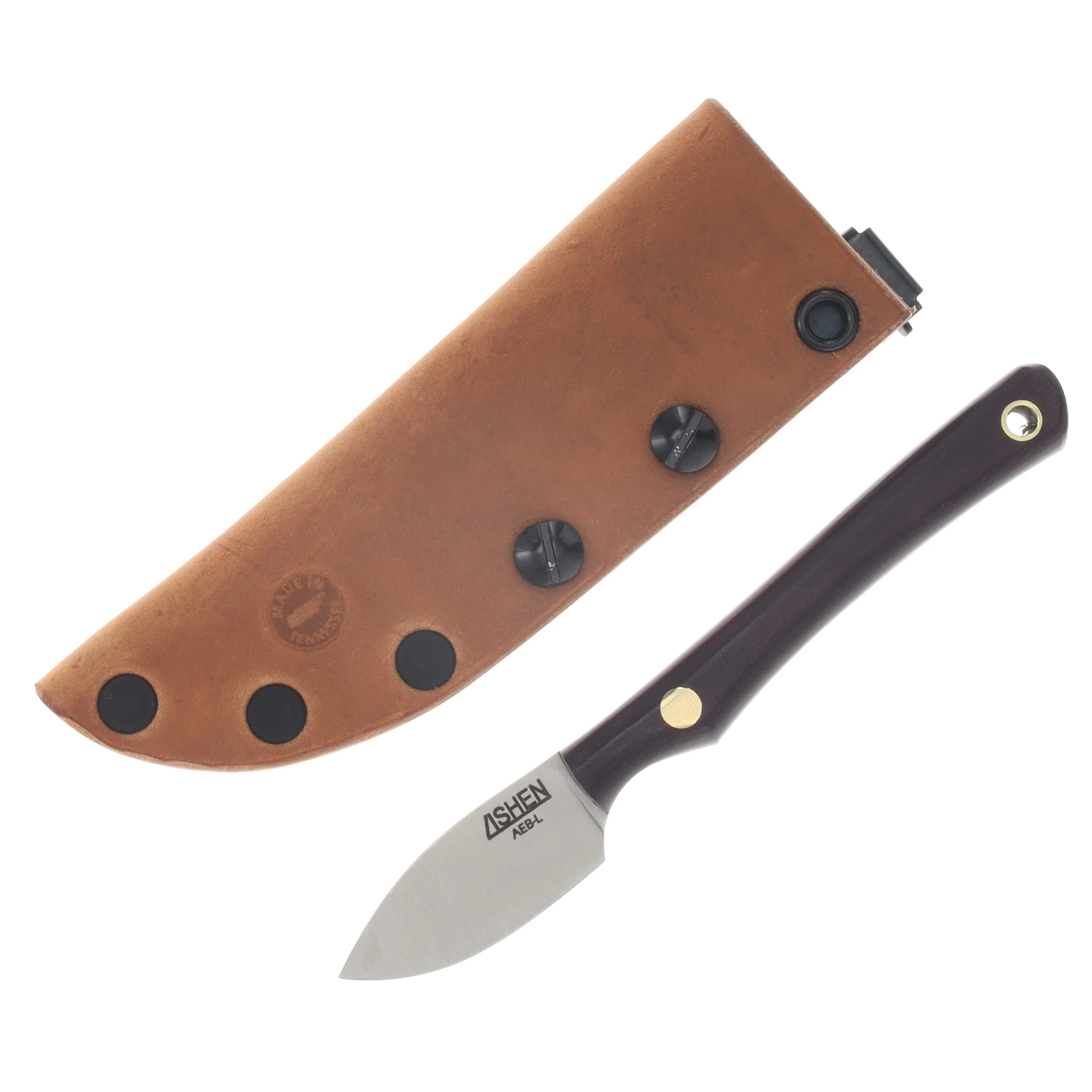 Lishen Knives Mini Northern Scalpel Fixed Blade Knife Burgundy Canvas Micarta LKMNSBURGCAN View 1