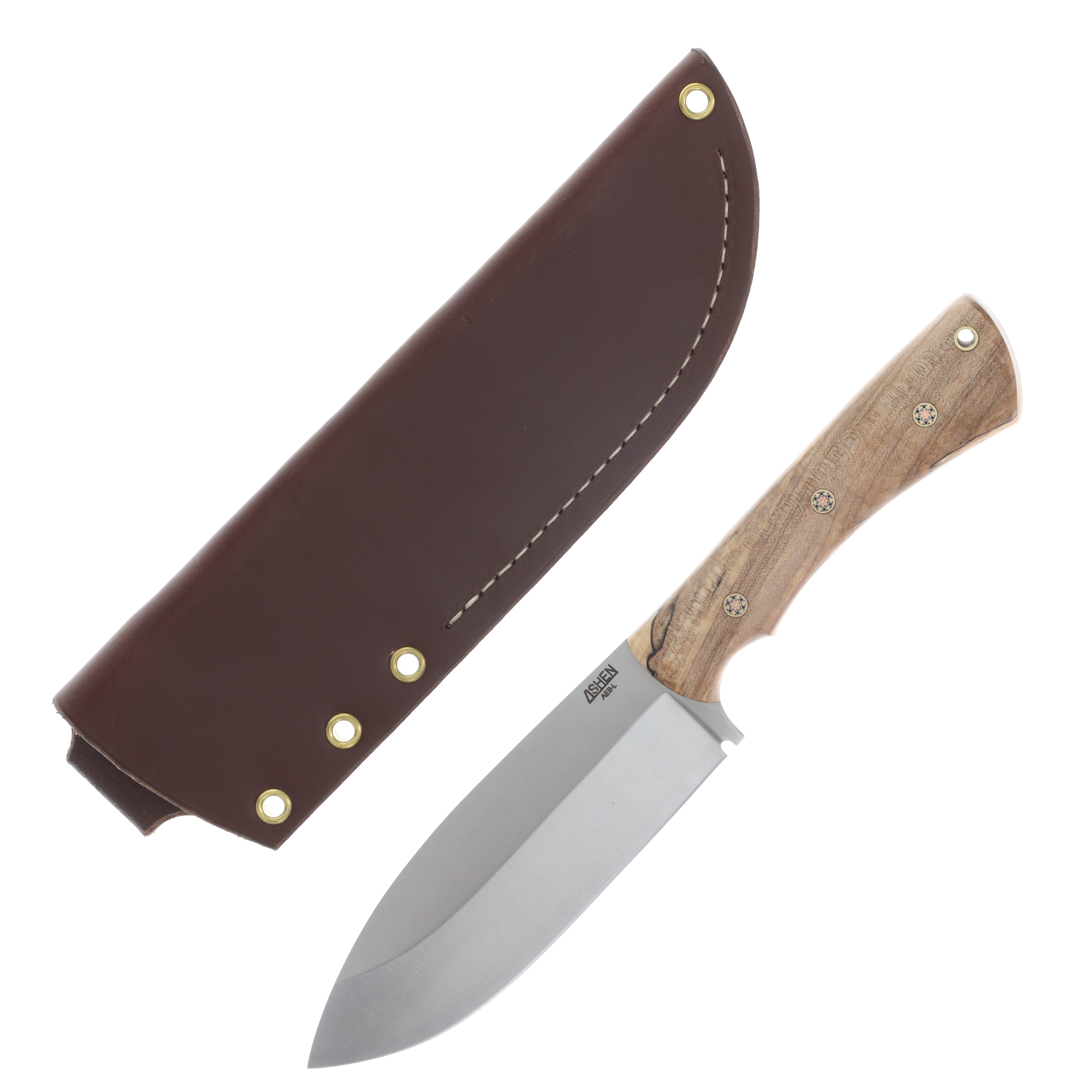 Lishen Knives Yukon Fixed Blade Knife Spalted Curly Maple LKYUKSPALCM View 1