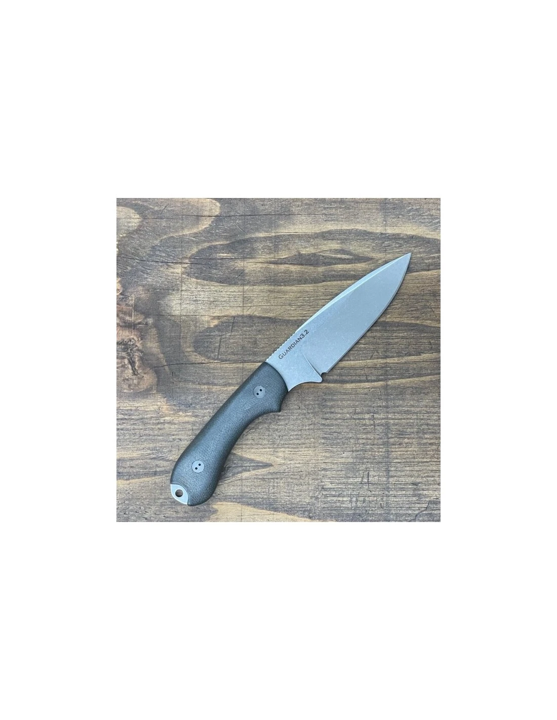 Bradford Guardian3.2 Fixed Blade Knife Sabre Grind Stonewash Magnacut/Olive Drab Green Micarta BRAD2993 View 1