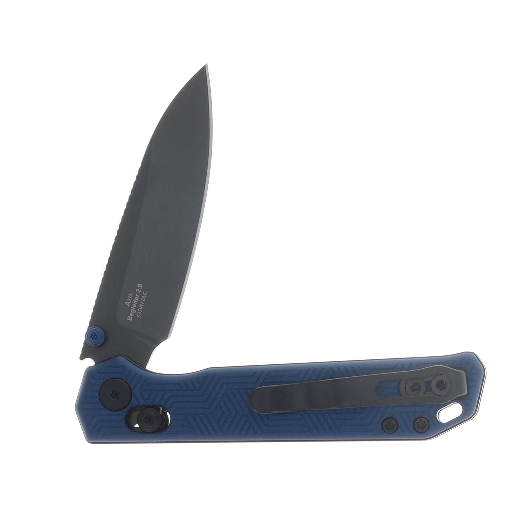Kizer Begleiter 2.9 Folding Knife Matte DLC Ultra S35VN/Blue Aluminum KI3458.2CDA1 View 4