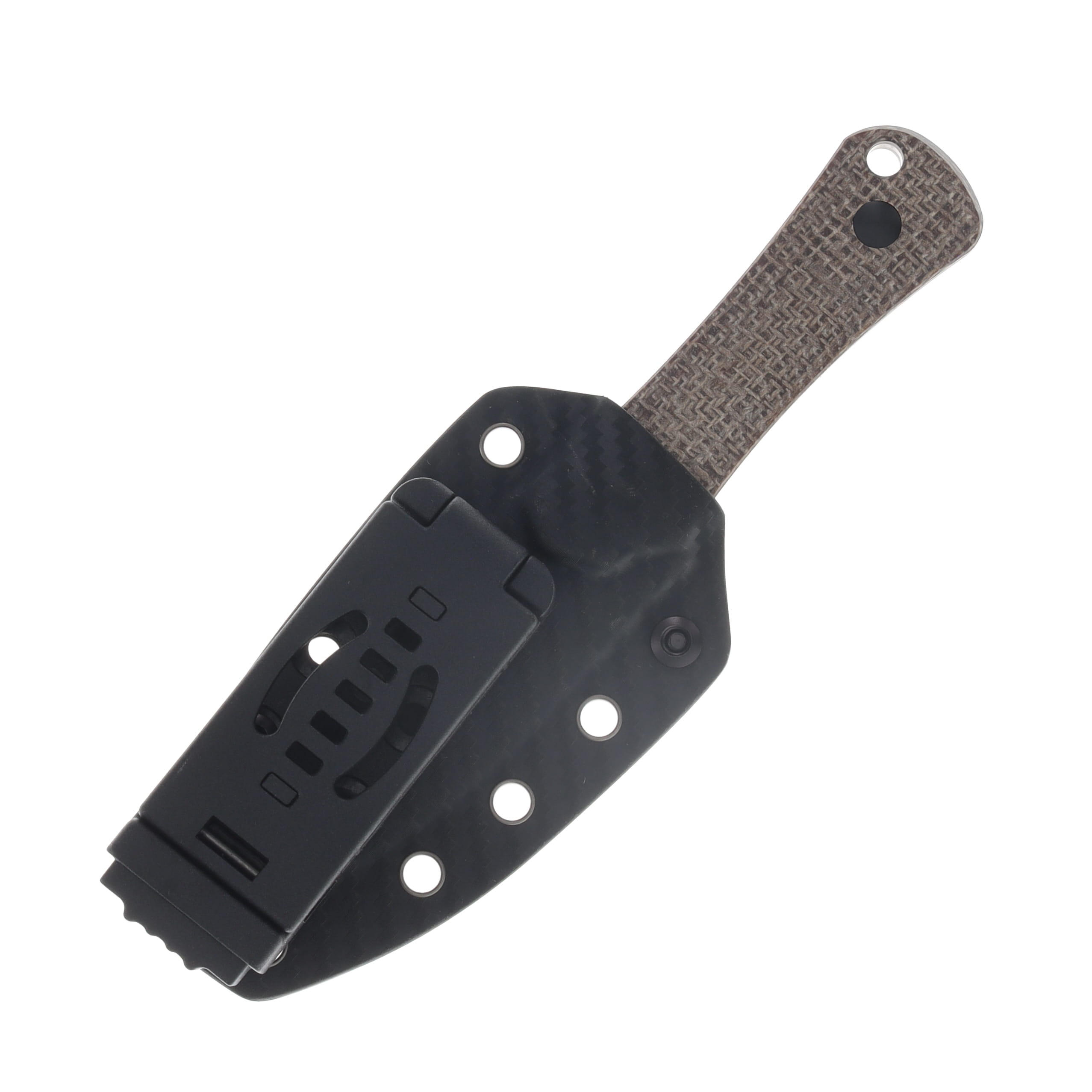 Kizer Bone Fixed Blade Knife DLC AEB-L/Norplex Ultra Micarta 1122A1 View 4