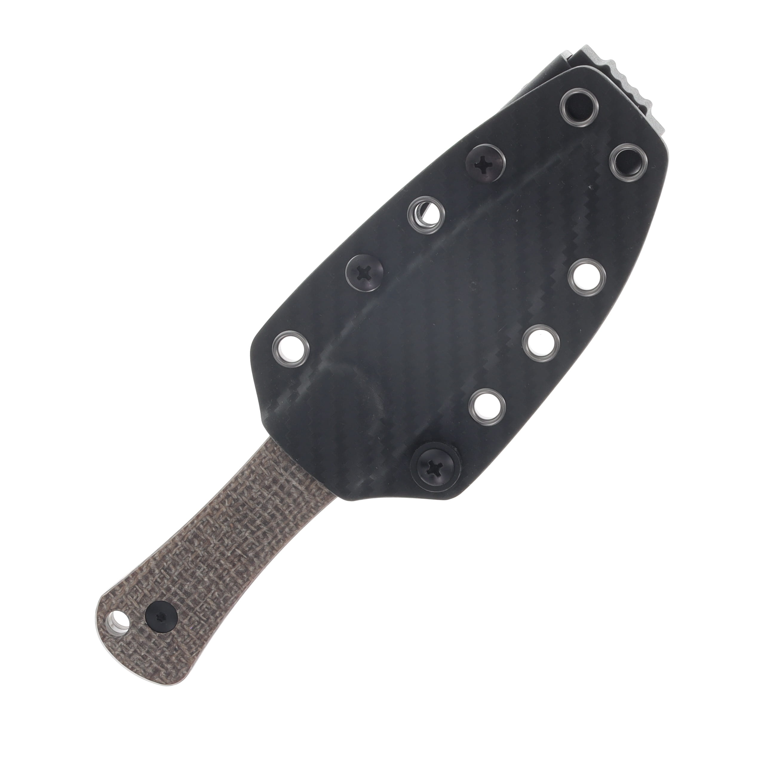 Kizer Bone Fixed Blade Knife DLC AEB-L/Norplex Ultra Micarta 1122A1 View 3