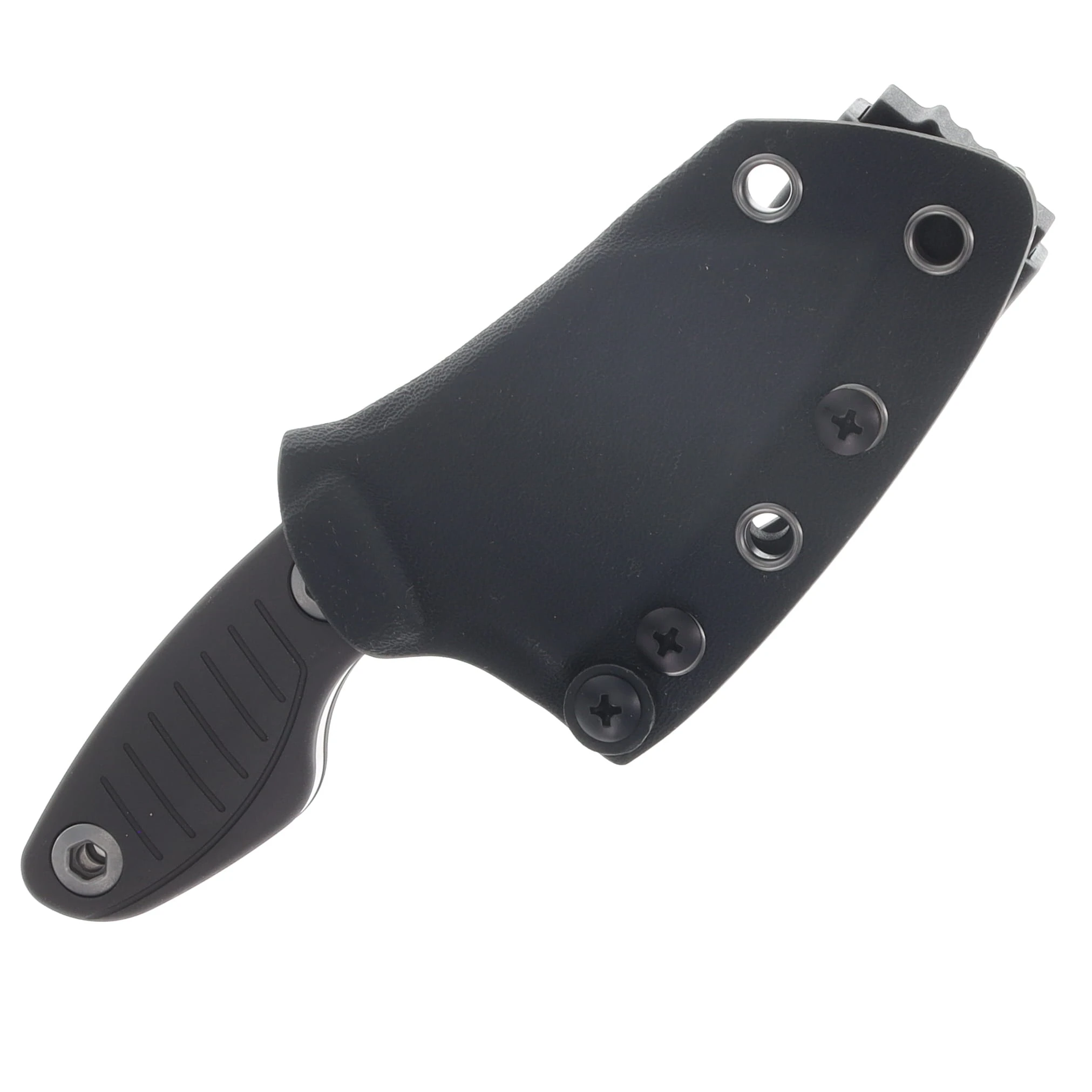 Kizer Nightjar Fixed Blade Knife Stonewash AUS-10/Gray Aluminum 1114A2 View 3