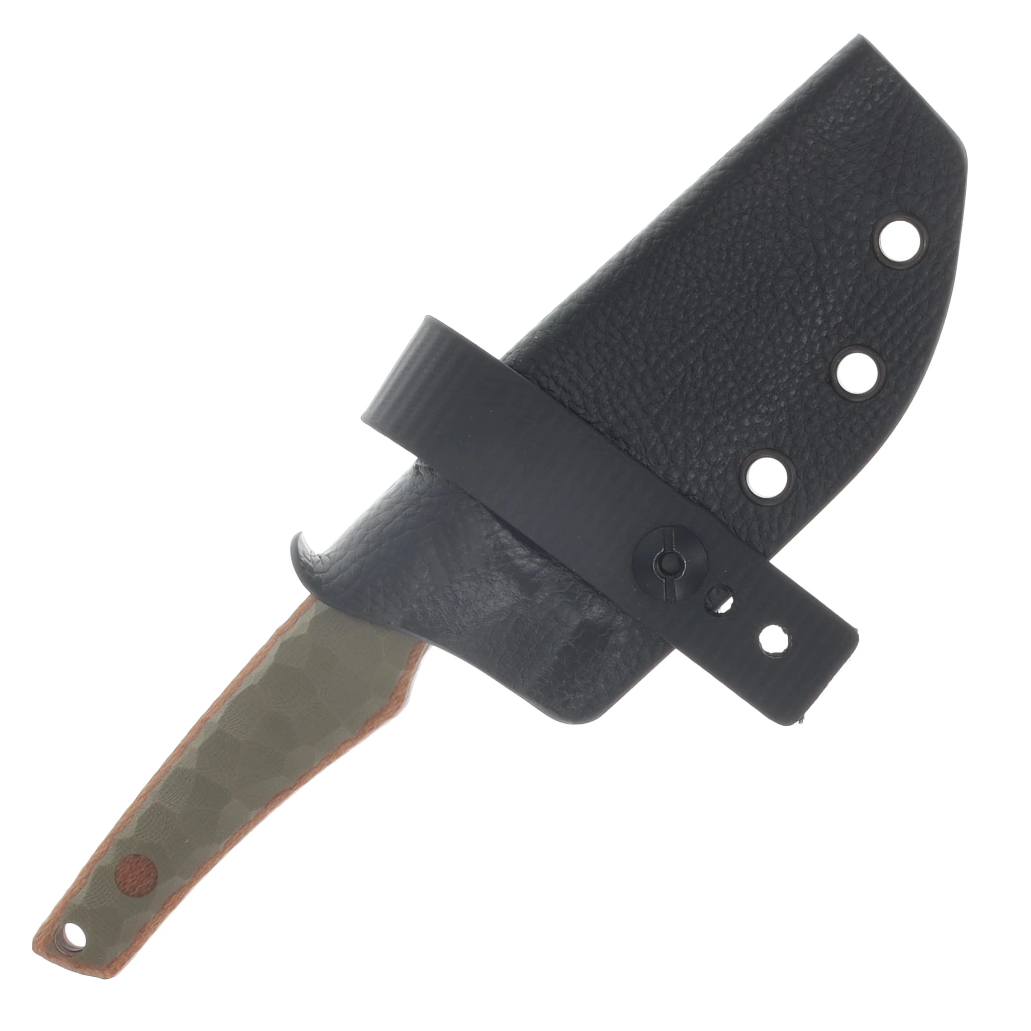 NO7 Knife Company Prodigy Fixed Blade OD G10 Natural Liners Natural Pins W/Sheath NO7PRODIGY-G10-NAT-NP View 5